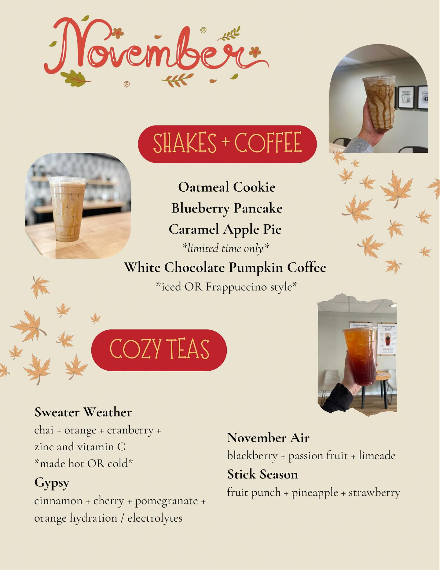 Surge Nutrition VB Menu