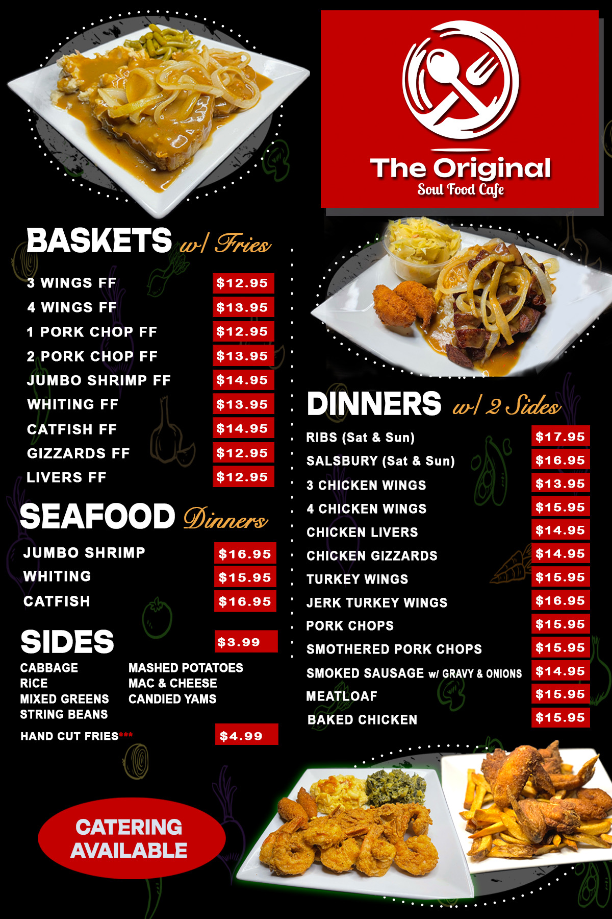 The Original Soul Food Cafe Menu