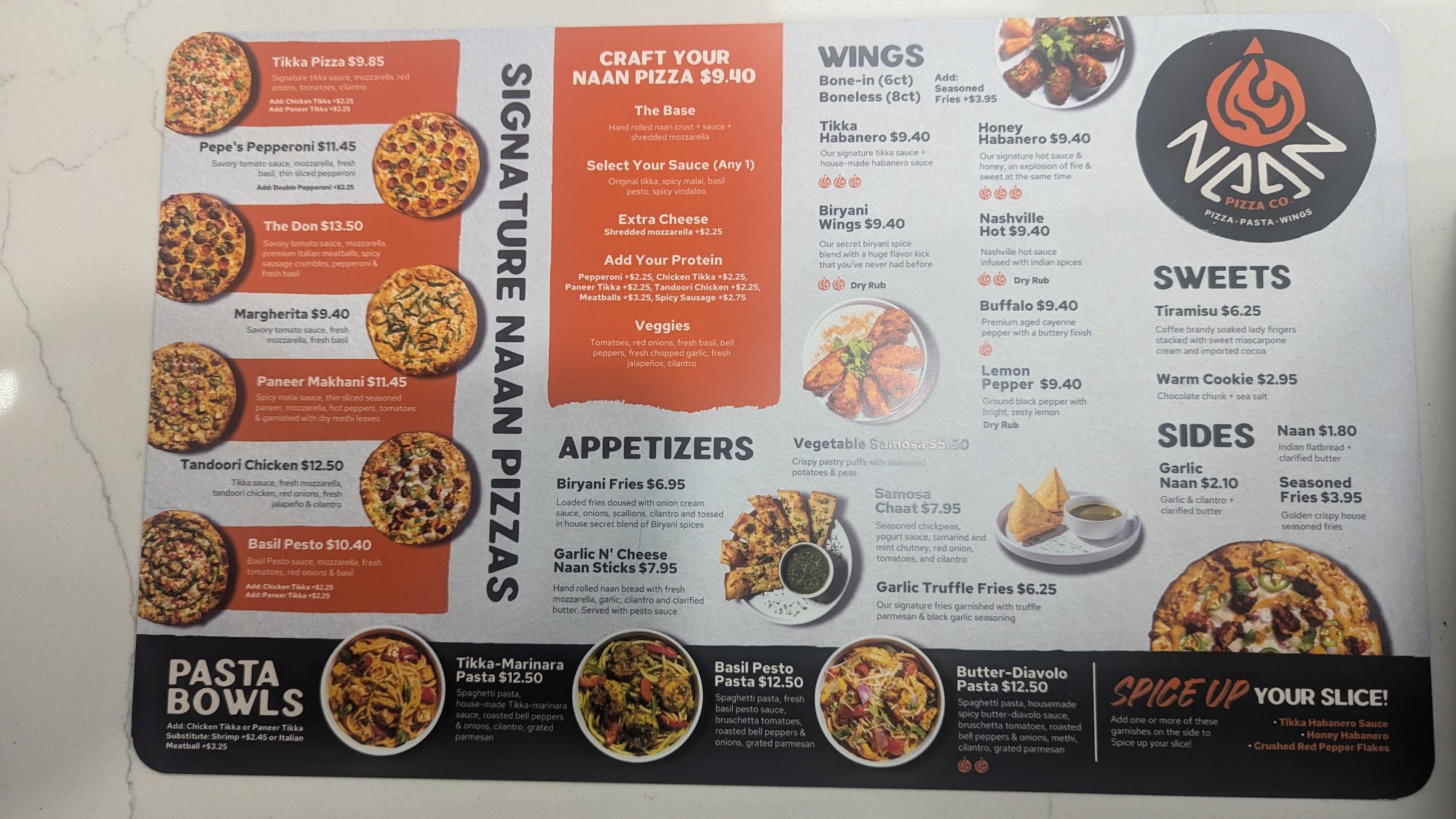 Tikka Shack Indian Grub Menu