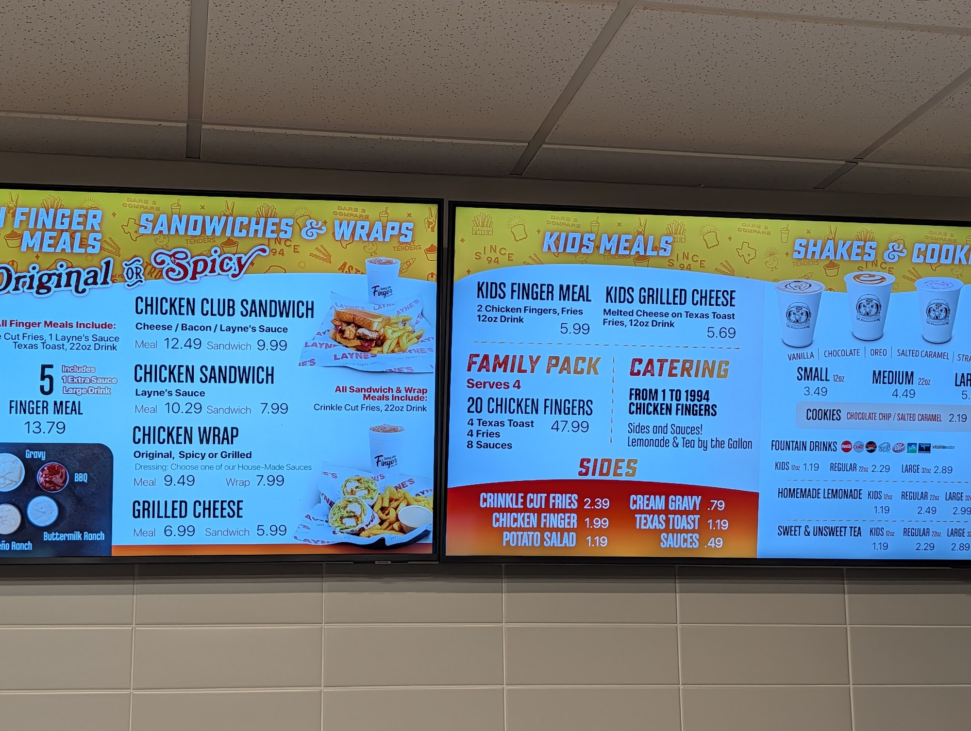 Layne's Chicken Fingers- Warrenton Menu