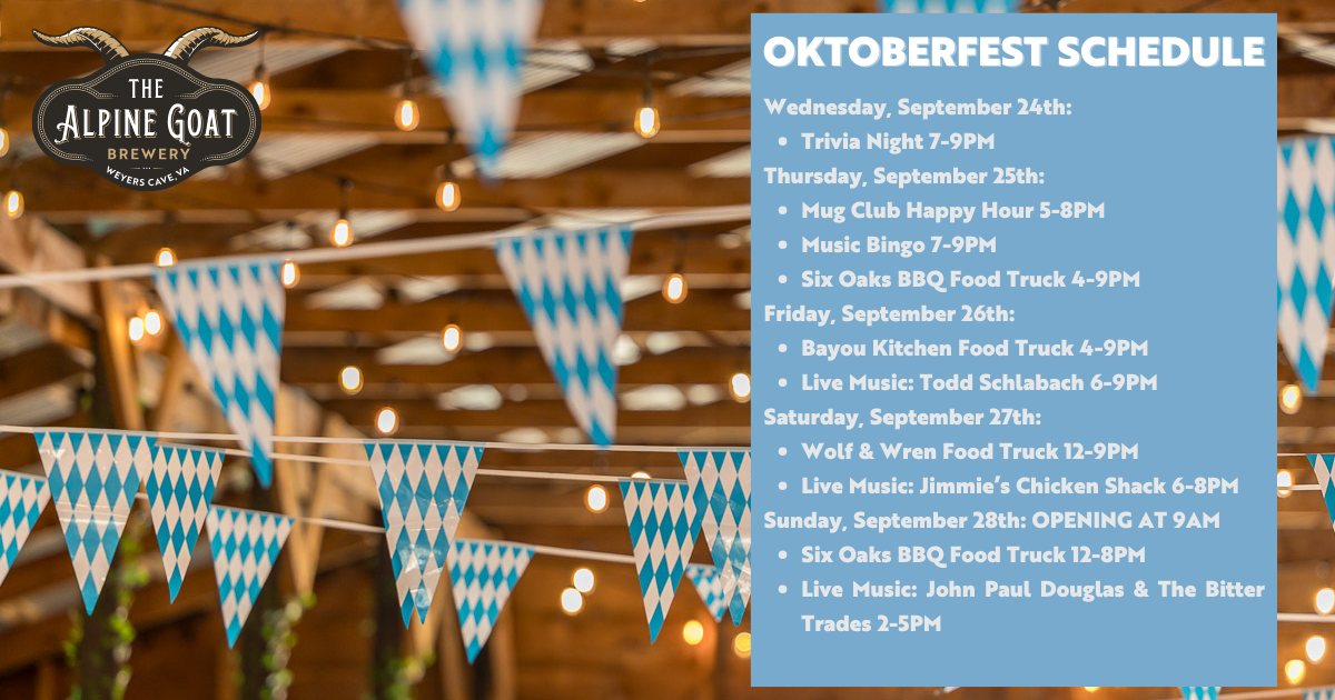 Alpine Goat Brewery Menu