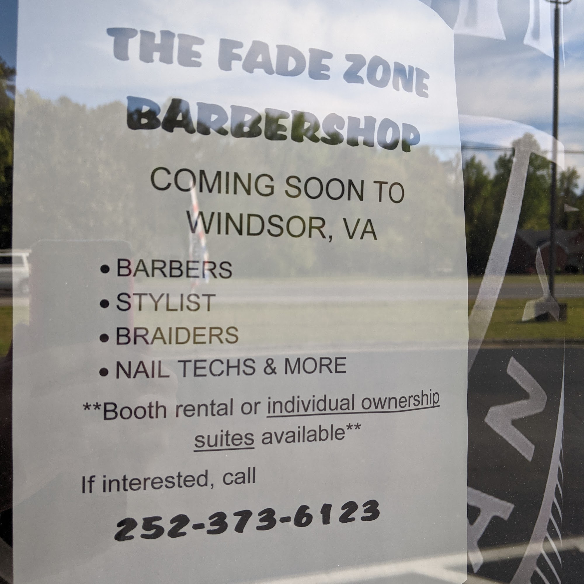 The Fade Zone 70 E Windsor Blvd, Windsor Virginia 23487