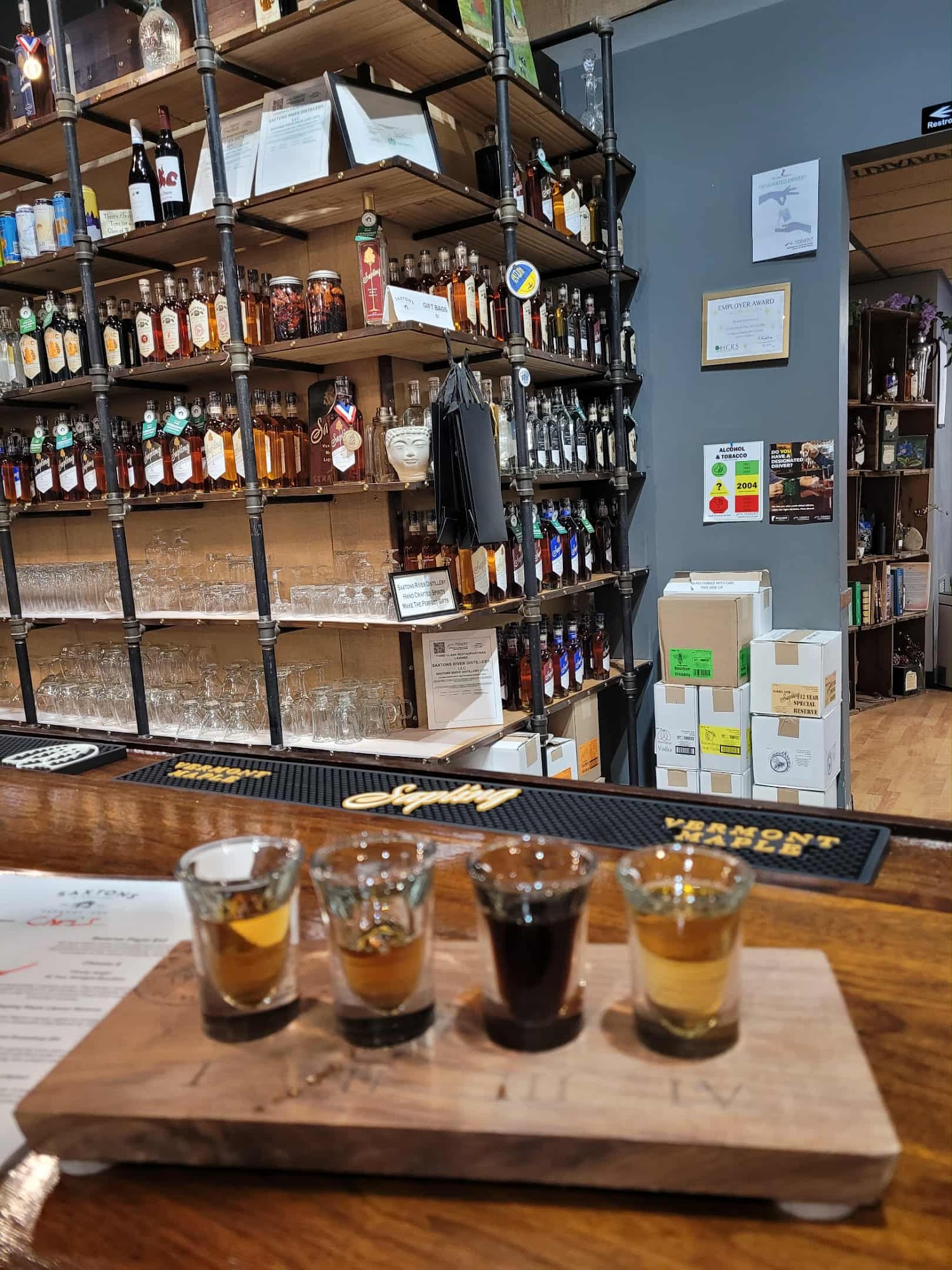 Saxtons Distillery Menu