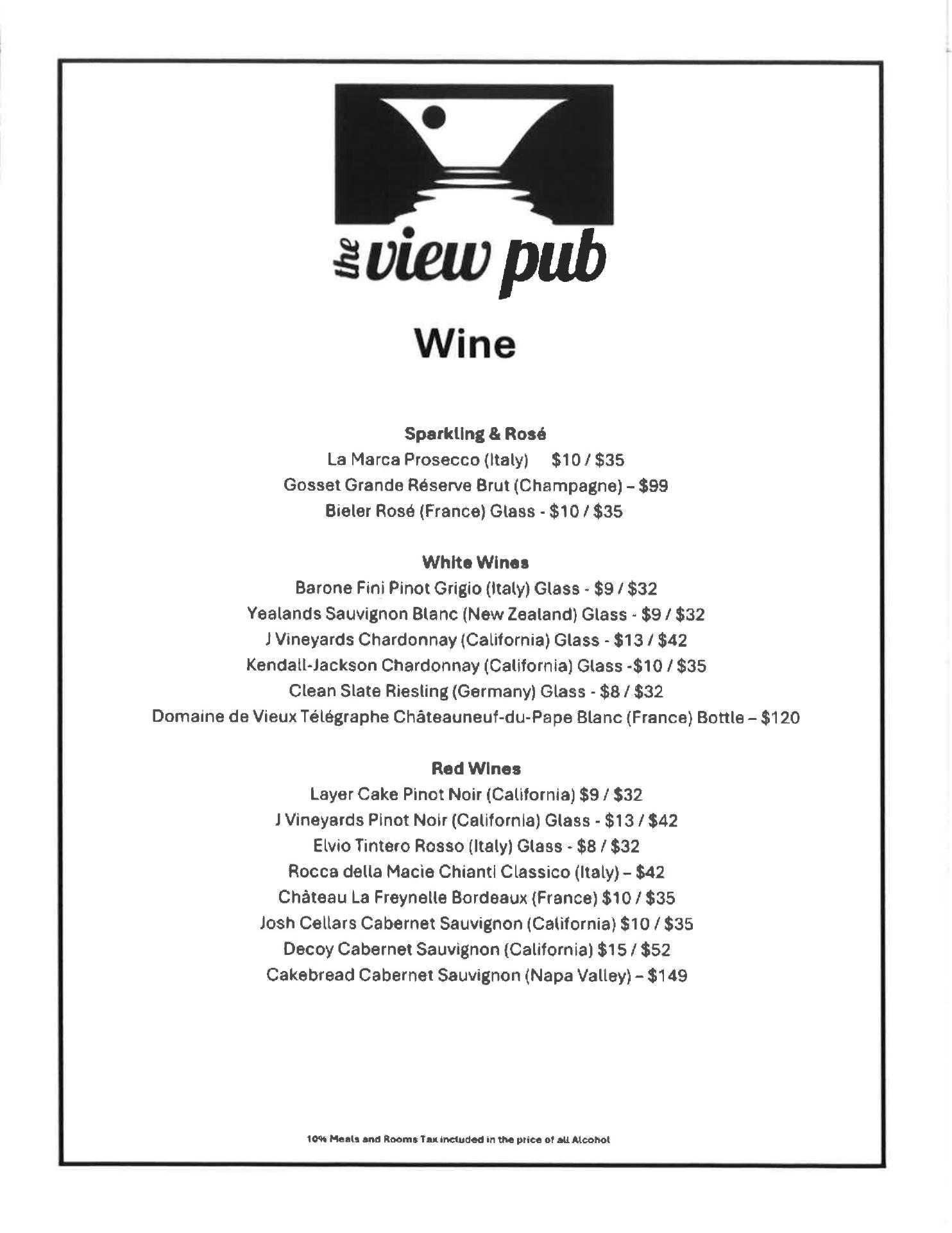 Edmund’s Coffee Shop Menu