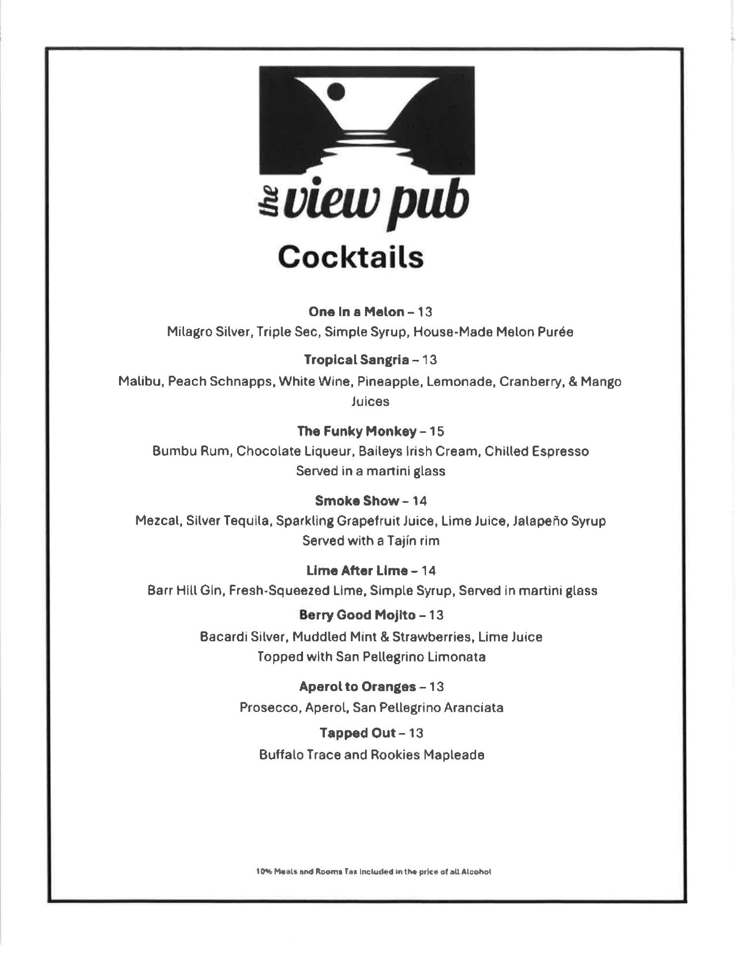 Edmund’s Coffee Shop Menu