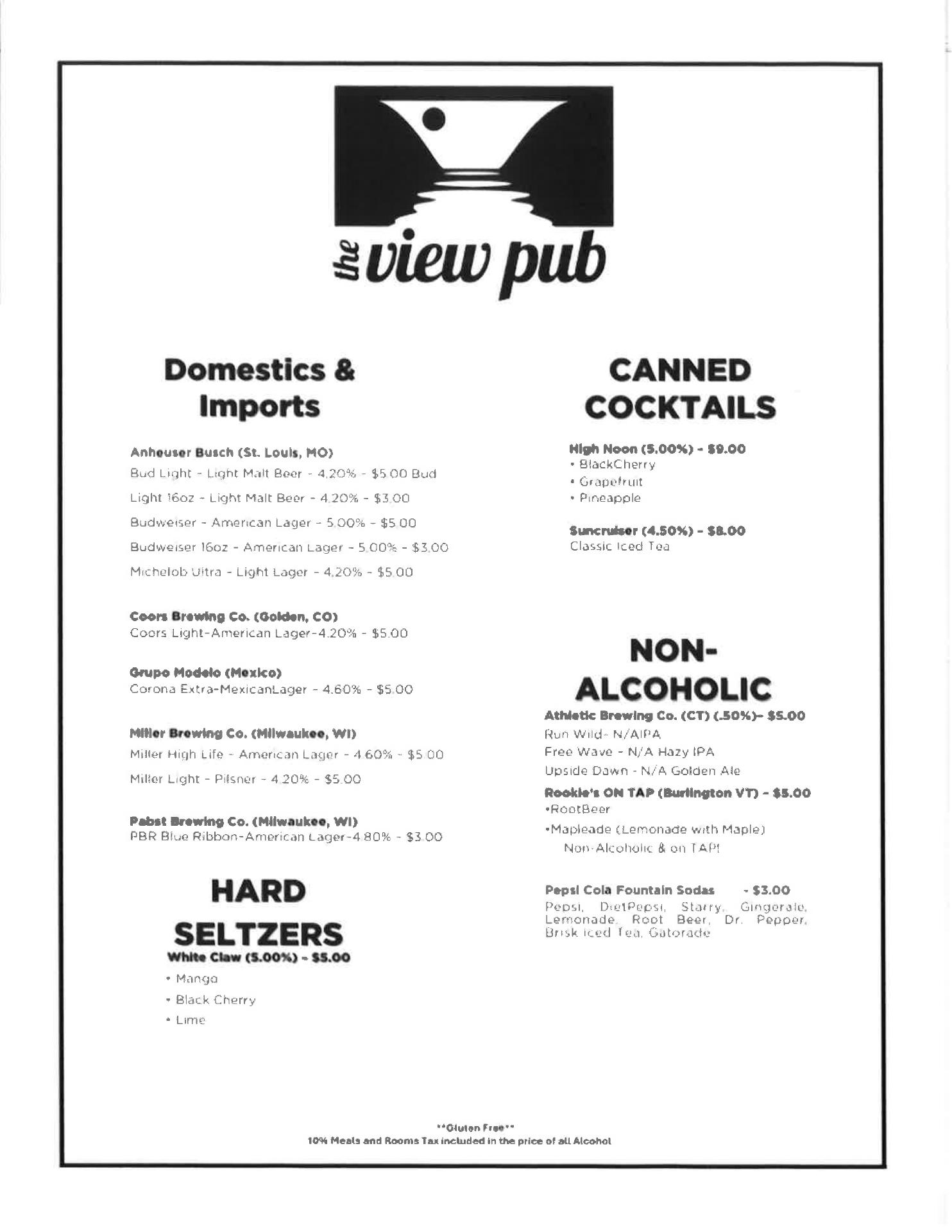 Edmund’s Coffee Shop Menu