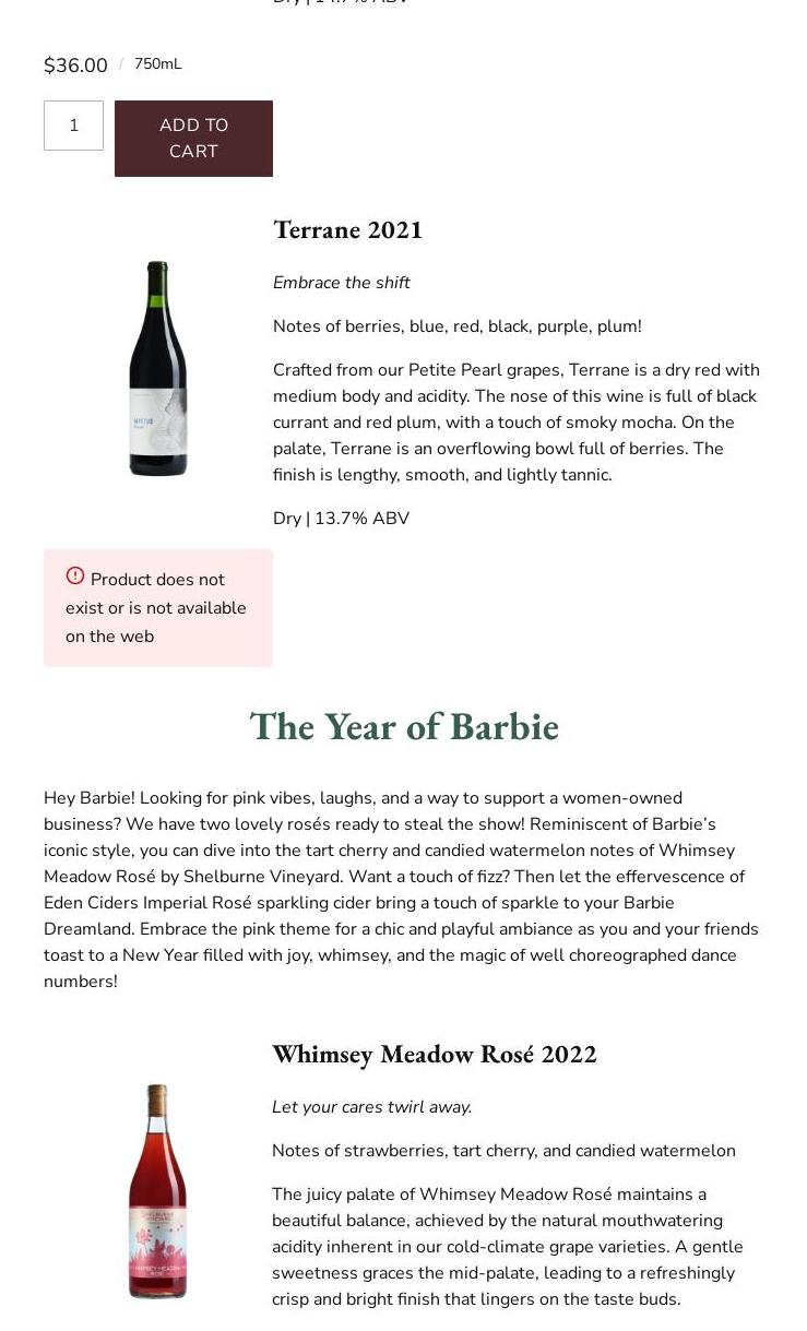 Eden Specialty Ciders Menu