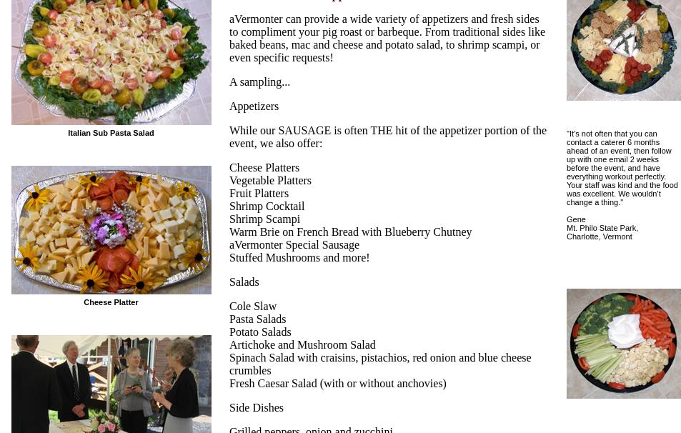 Vermont Pig Roasts - BBQ Catering Menu