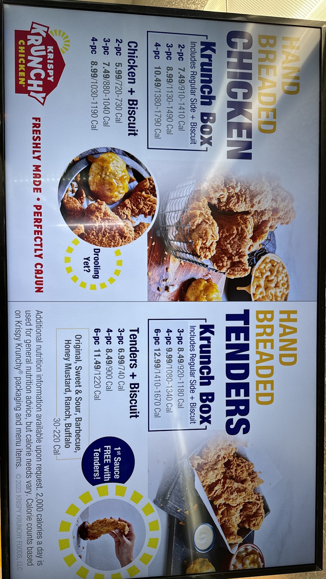 Liberty/Krispy Krunchy chicken Menu