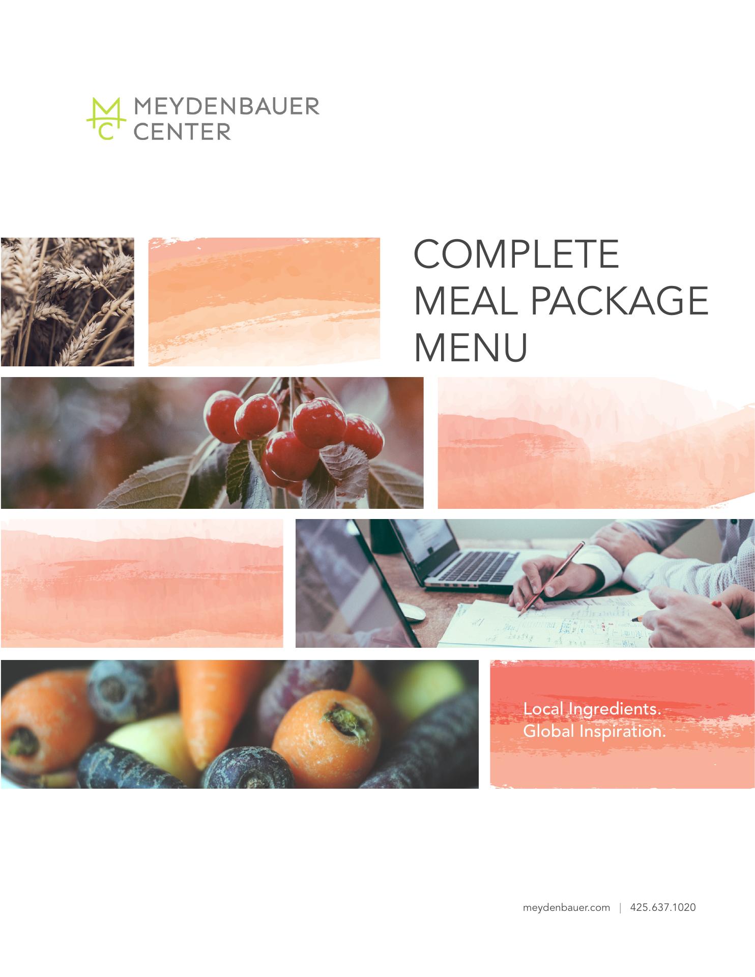 Meydenbauer Center Menu