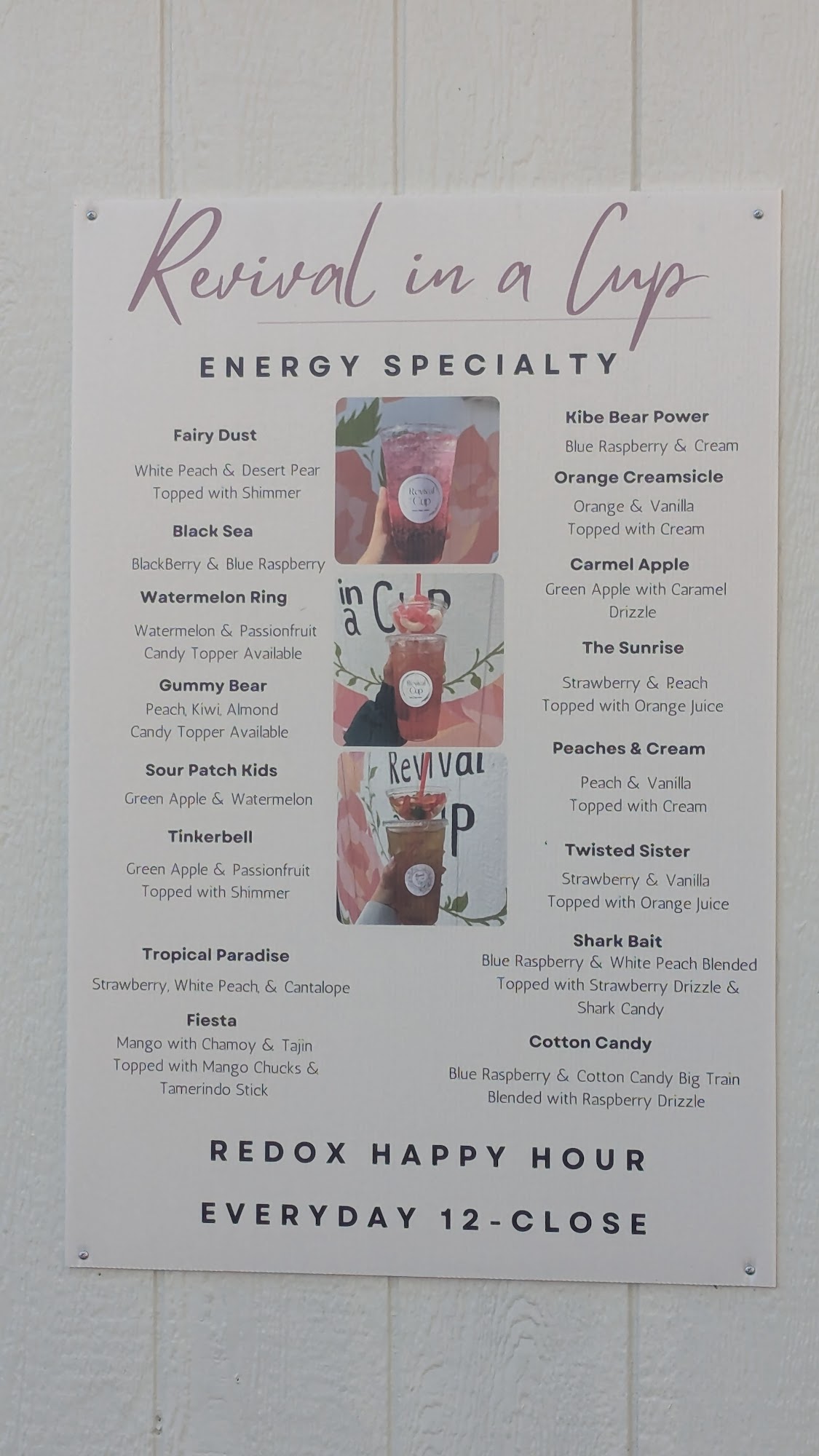 Revival In A Cup Menu