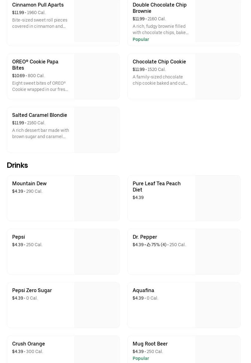 Papa Johns Pizza Menu