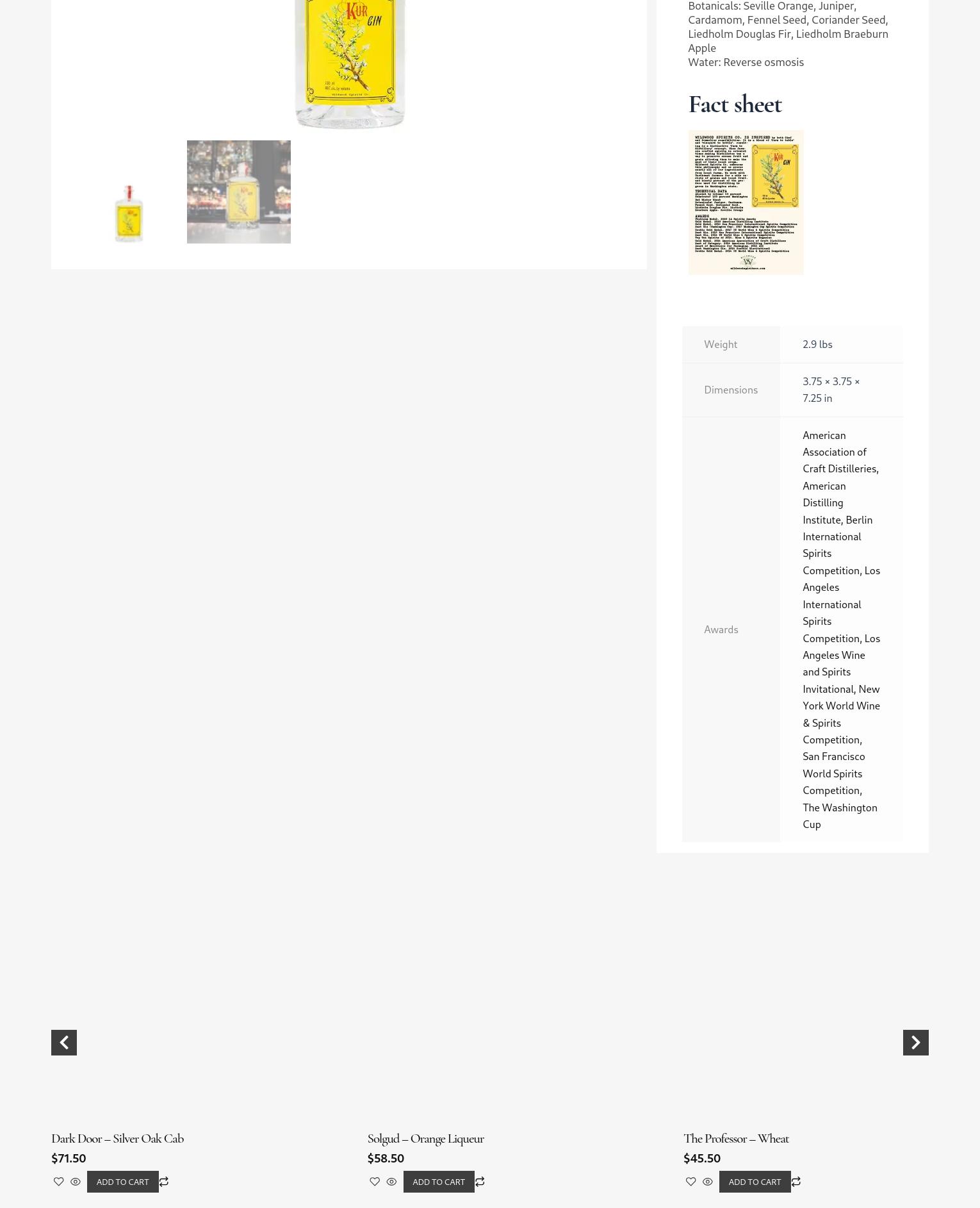 Wildwood Spirits Co. (Bothell) Menu