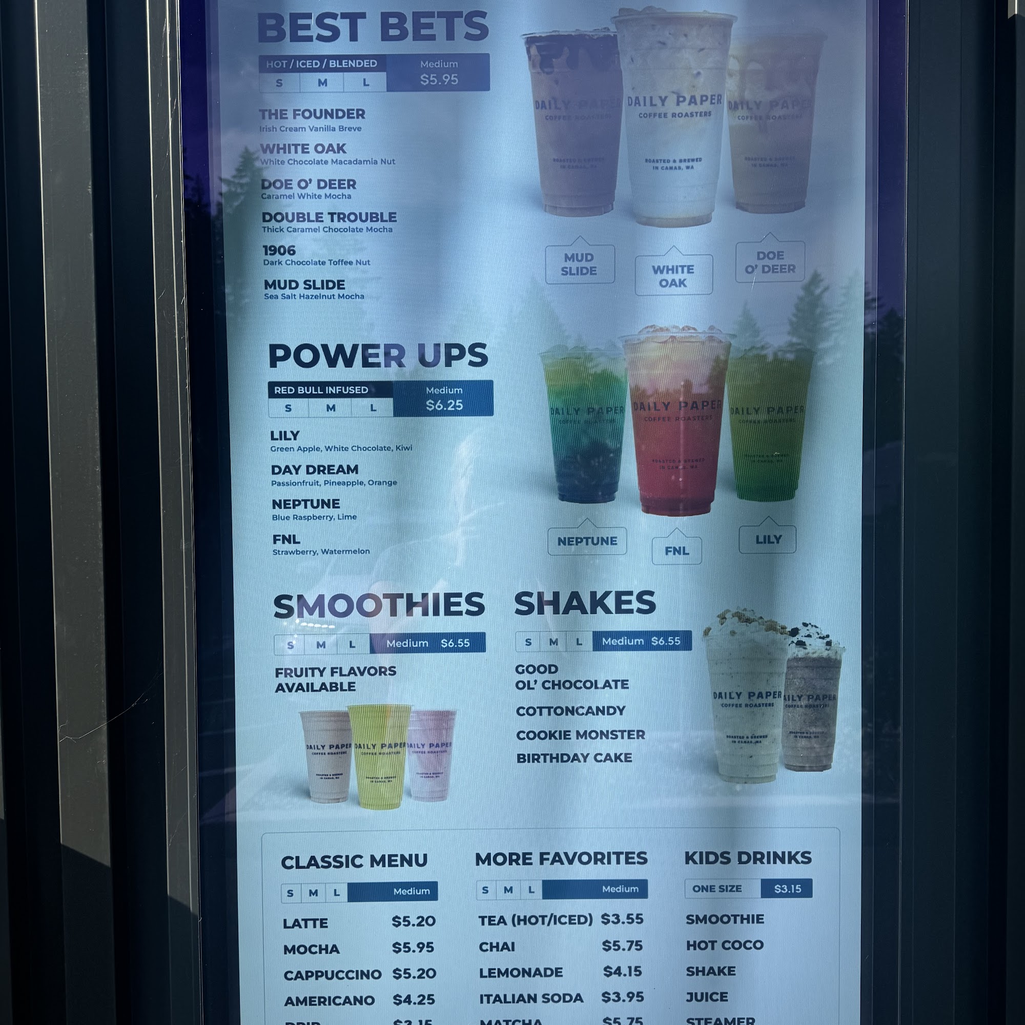 Daily Paper Coffee Menu