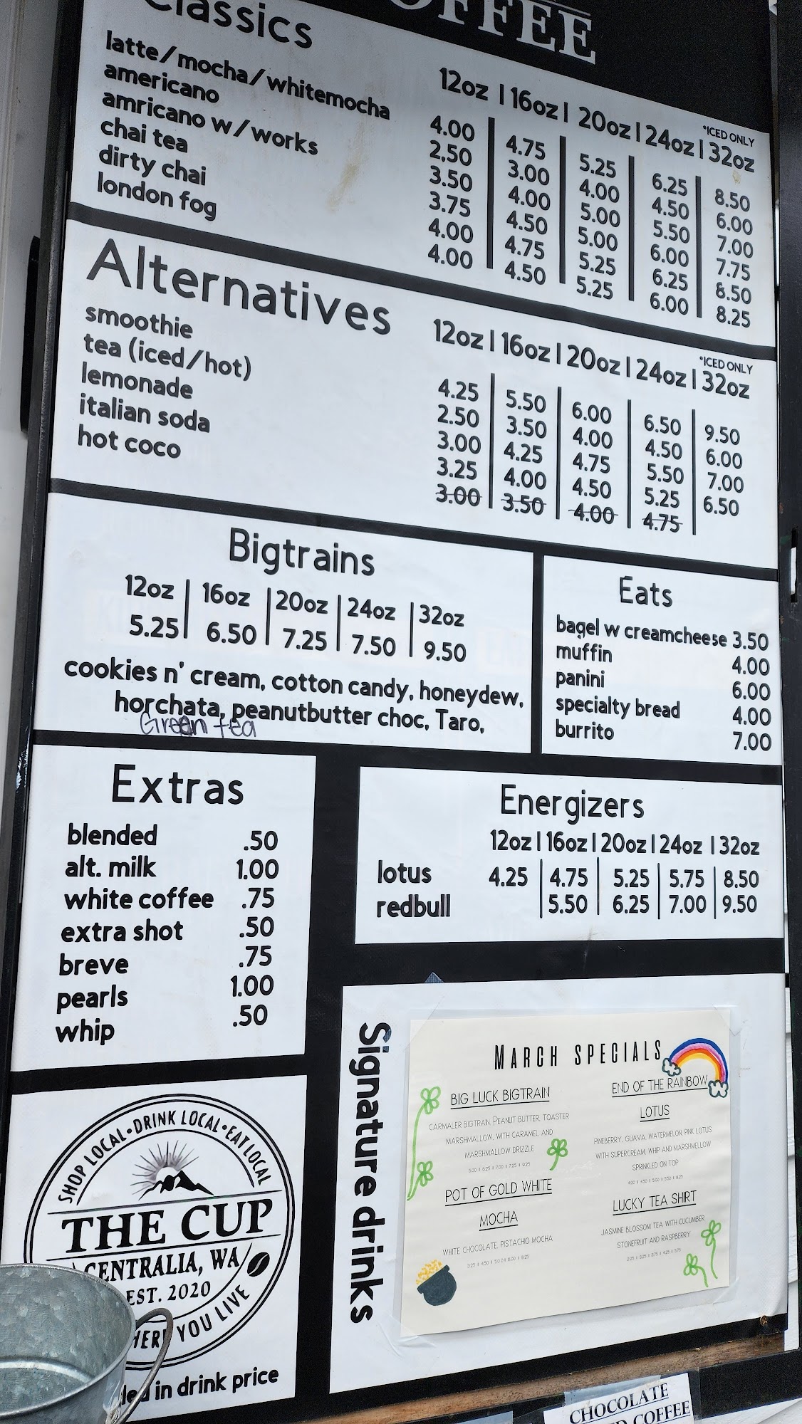 The Cup Menu