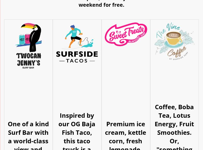 Twocan Jenny's Surf Bar Menu