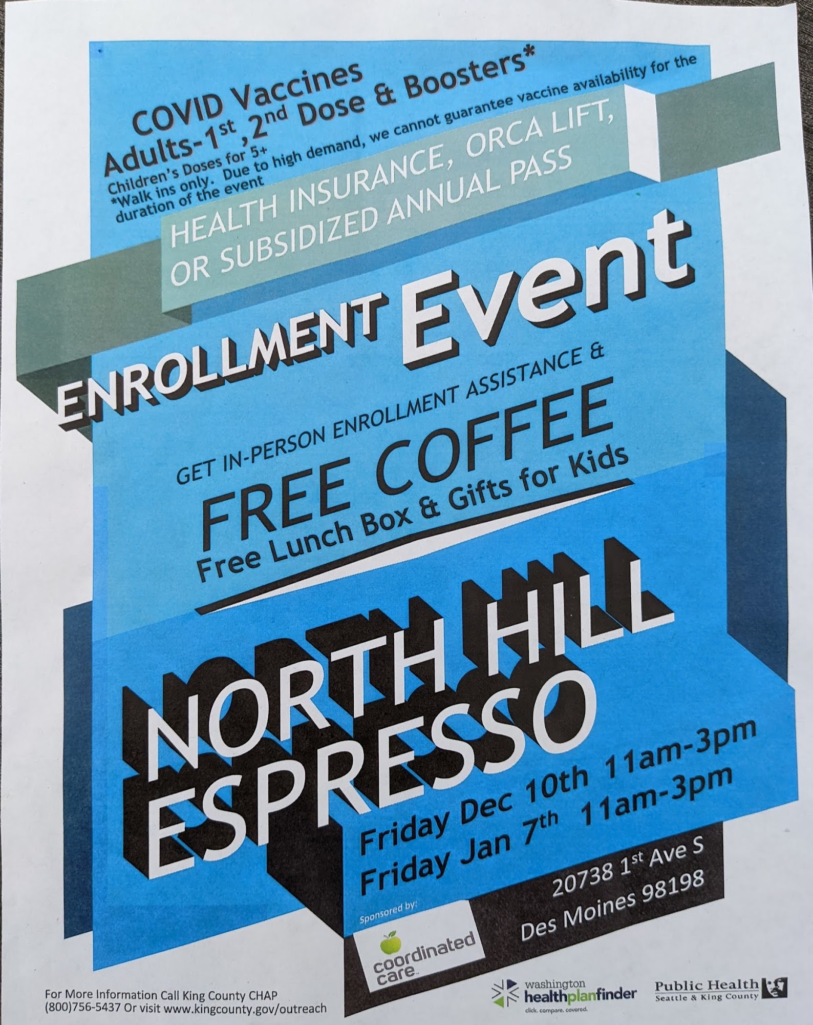 North Hill Espresso Menu