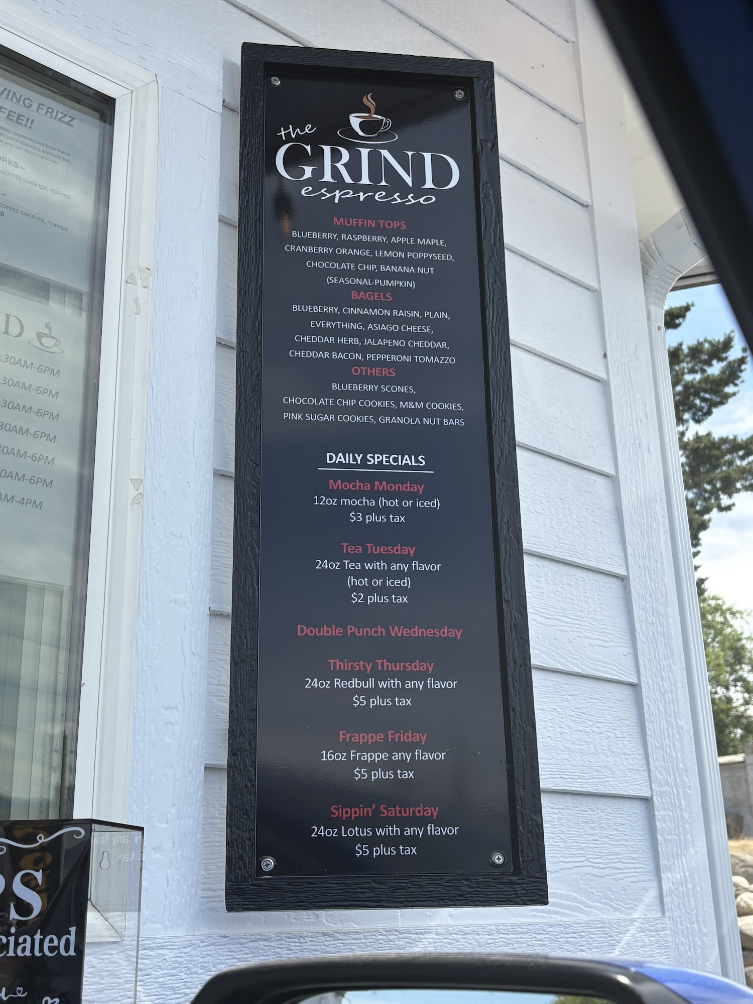 The Grind Espresso East Wenatchee Menu
