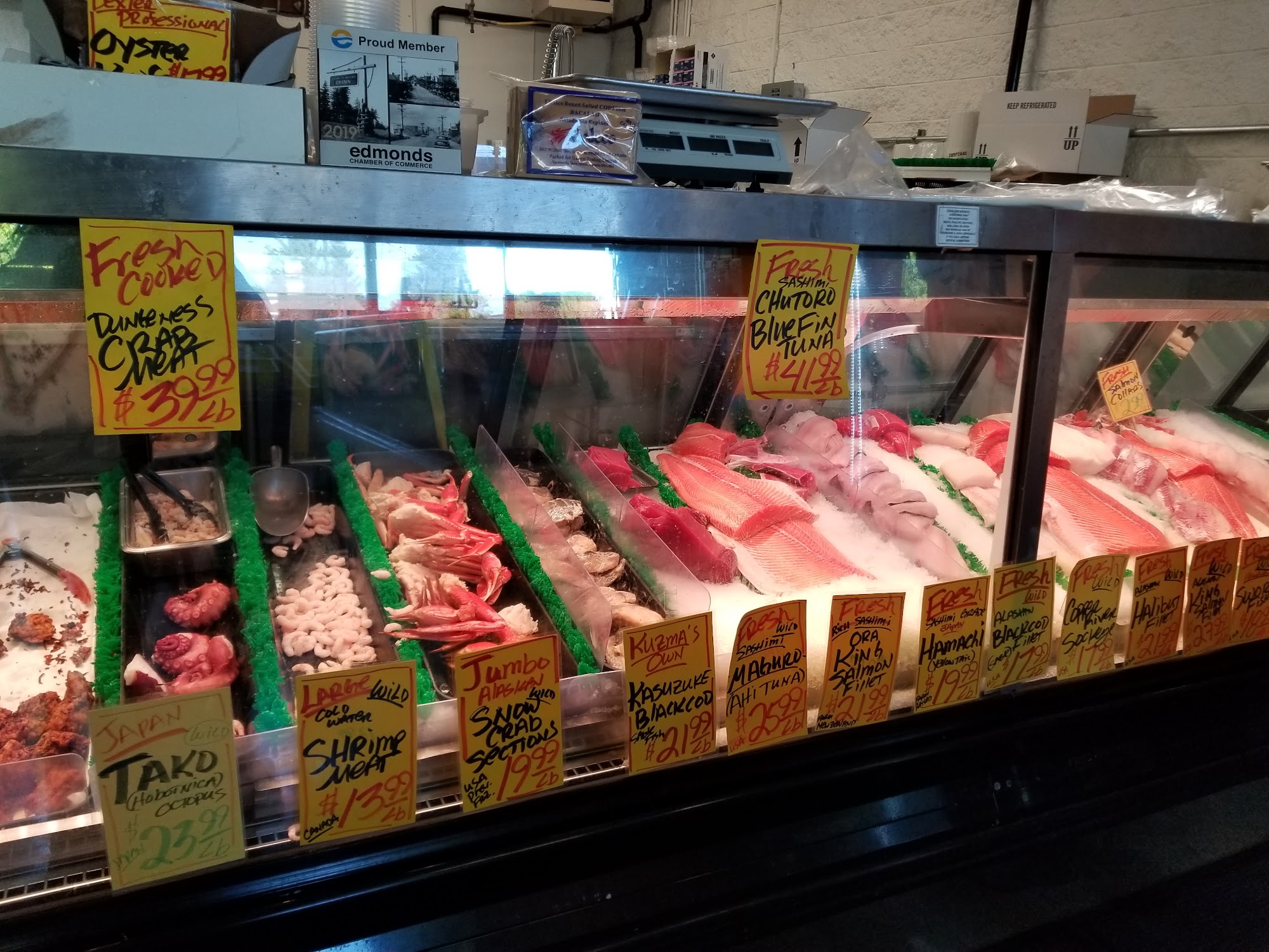 Kuzma's Fish Market in Edmonds Menu