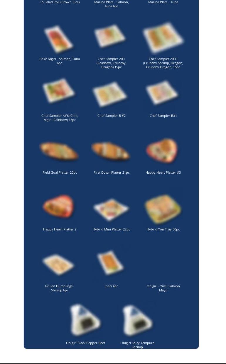 ZENSHI Handcrafted Sushi Menu