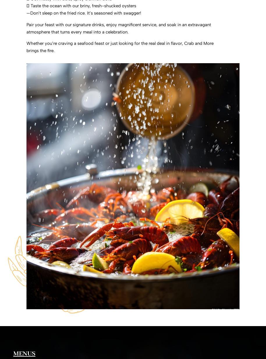 Crab and More Menu