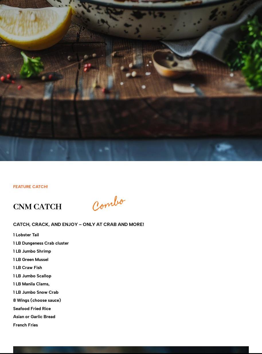 Crab and More Menu