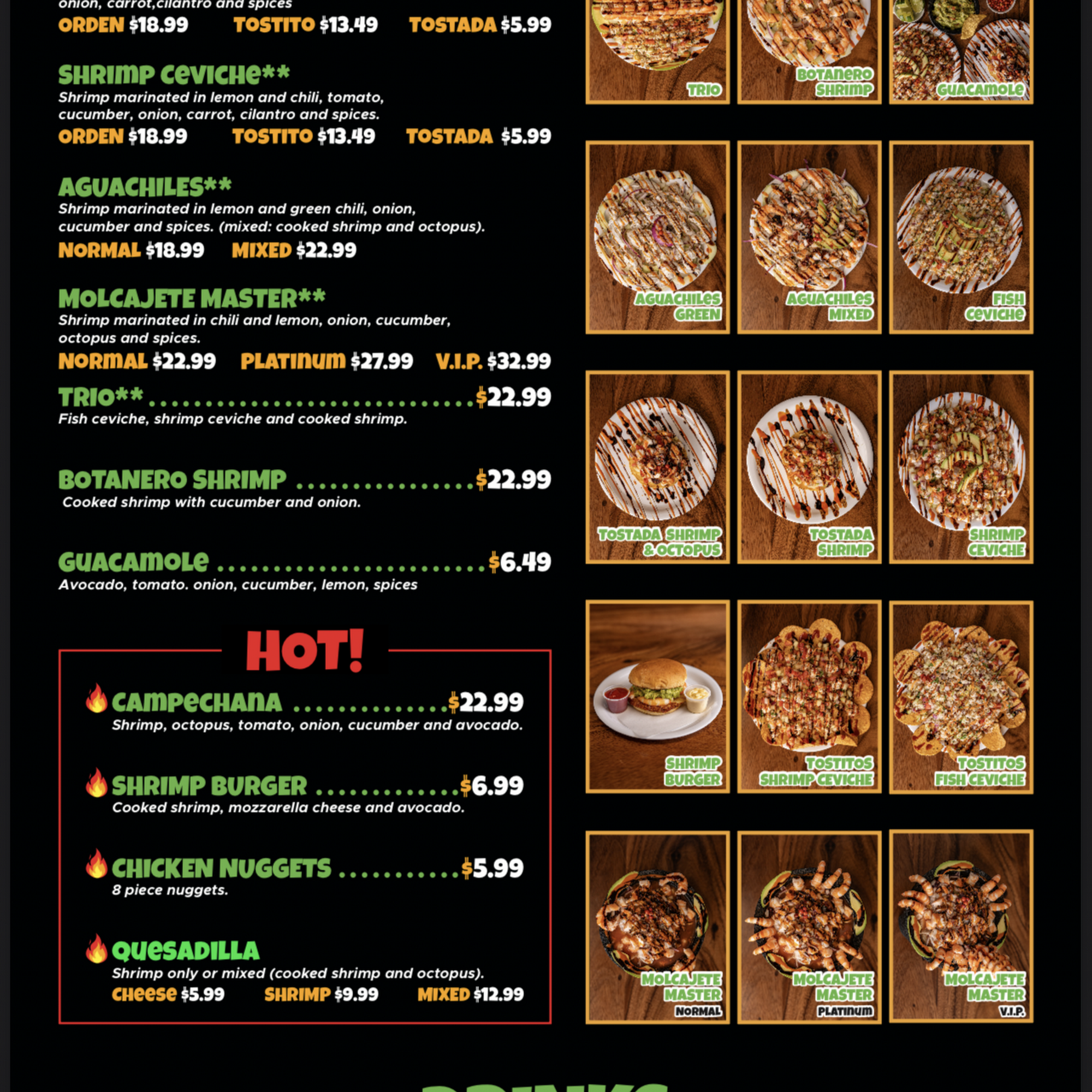 MariscosMaster Grandview Menu