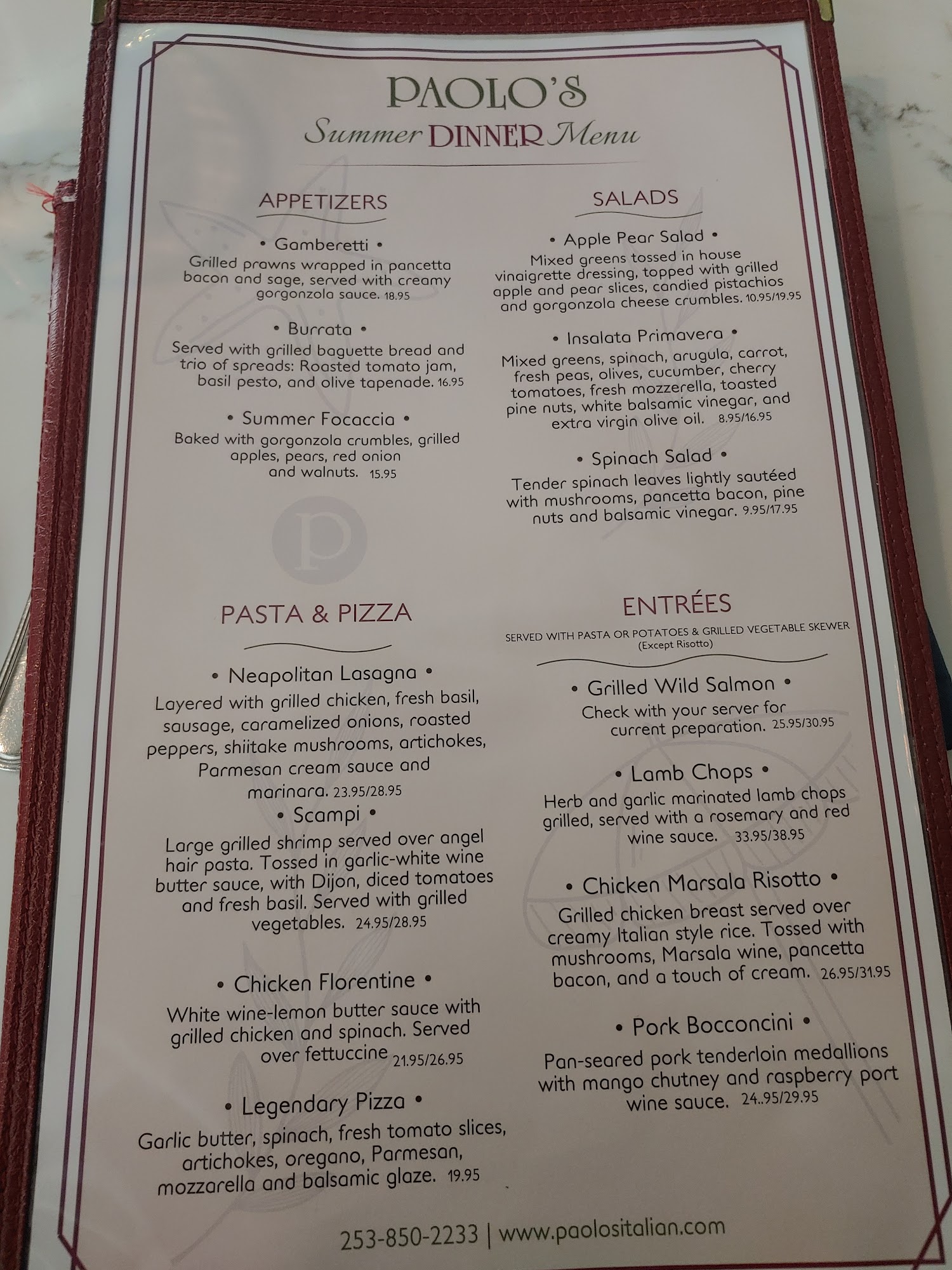 Paolo's Italian Restaurant Kent