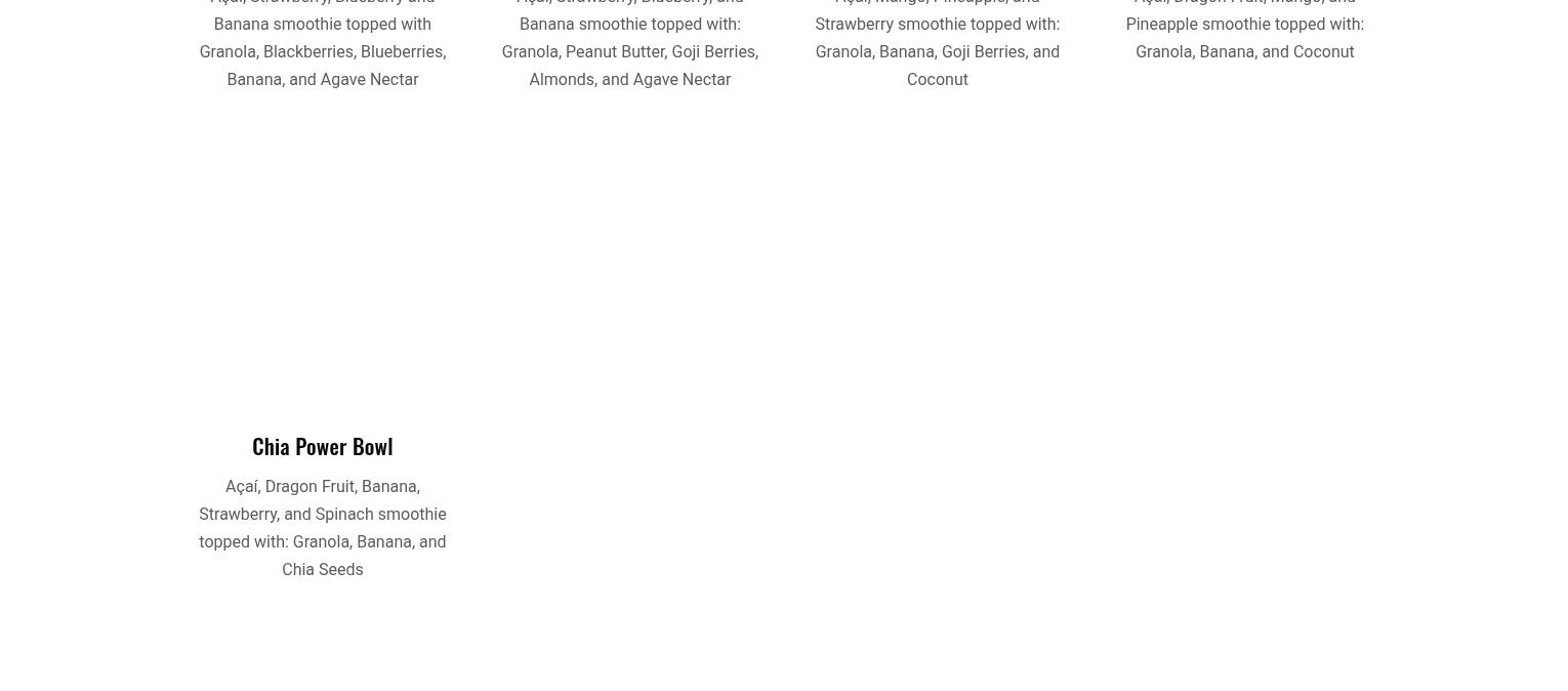 Emerald City Smoothie (Inside LA Fitness) Menu