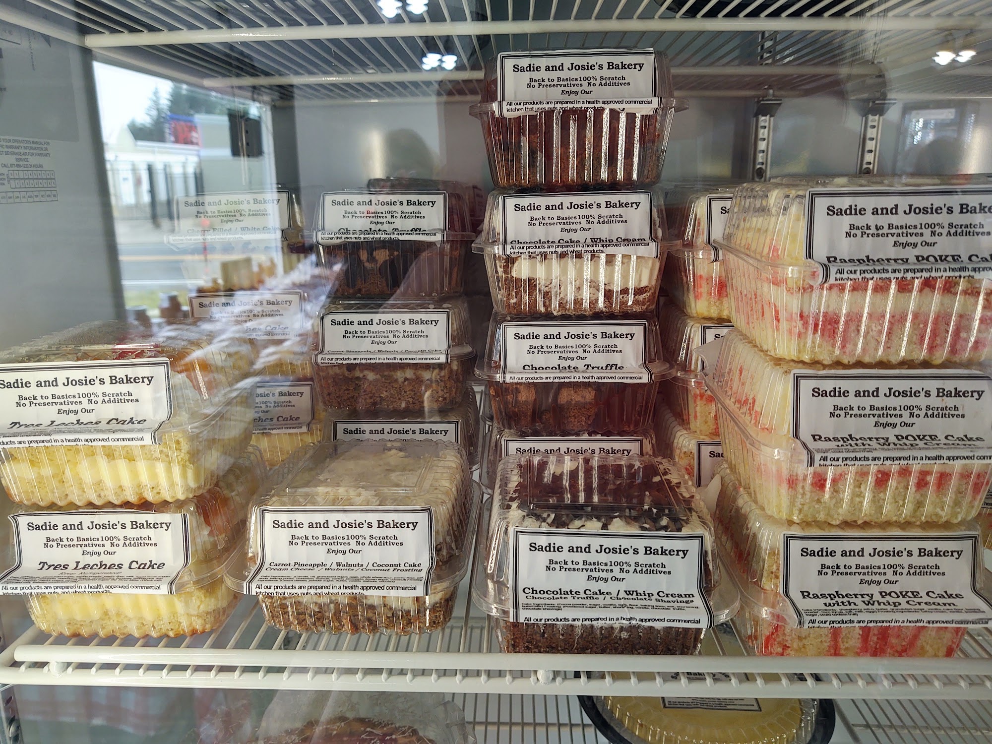 Sadie and Josie's Bakery Menu