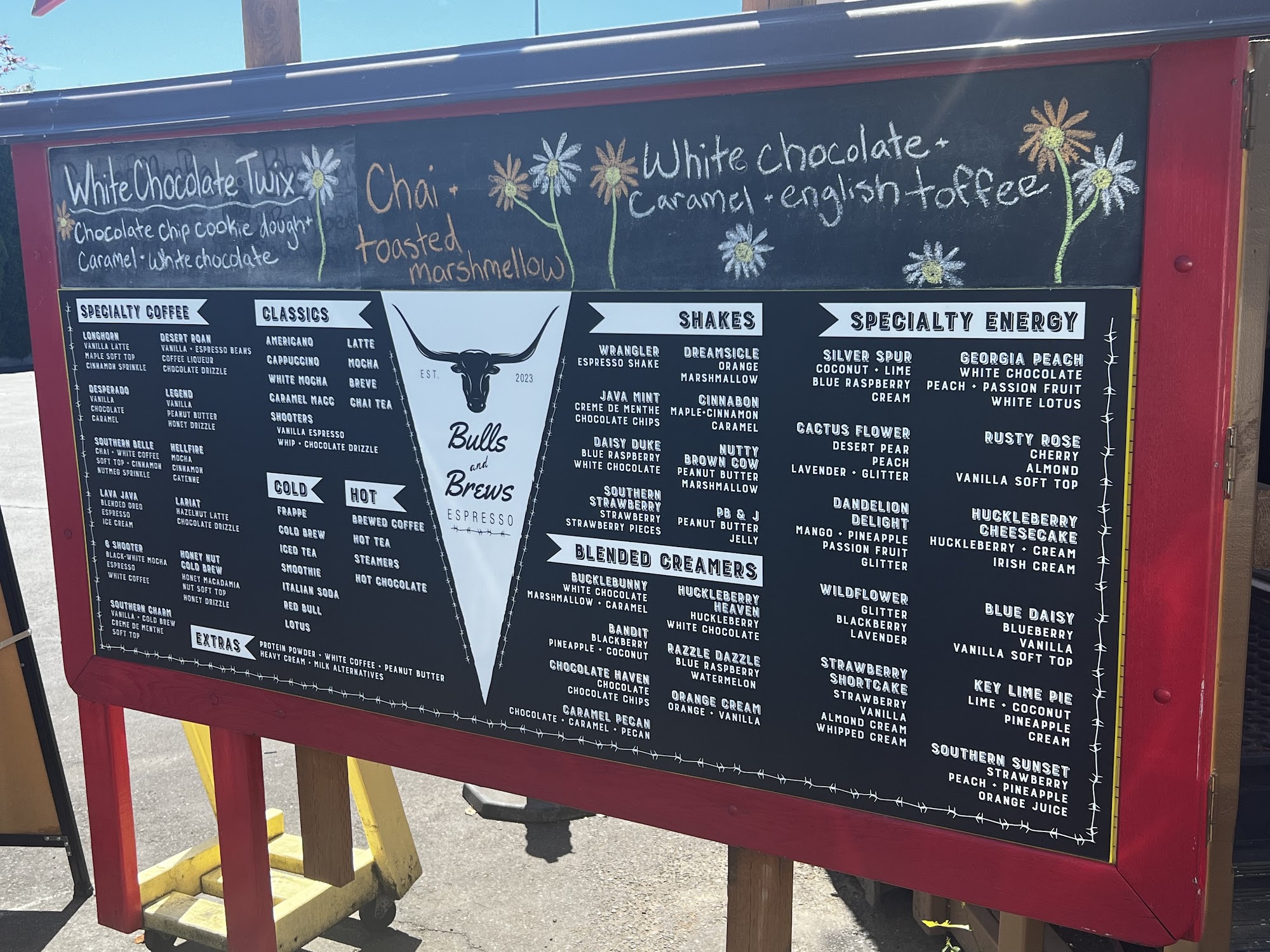 Bulls & Brews Espresso Menu