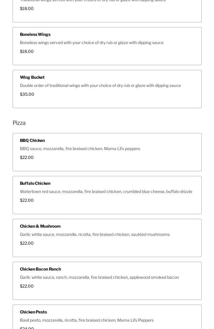 Radiance Winery Downtown Menu
