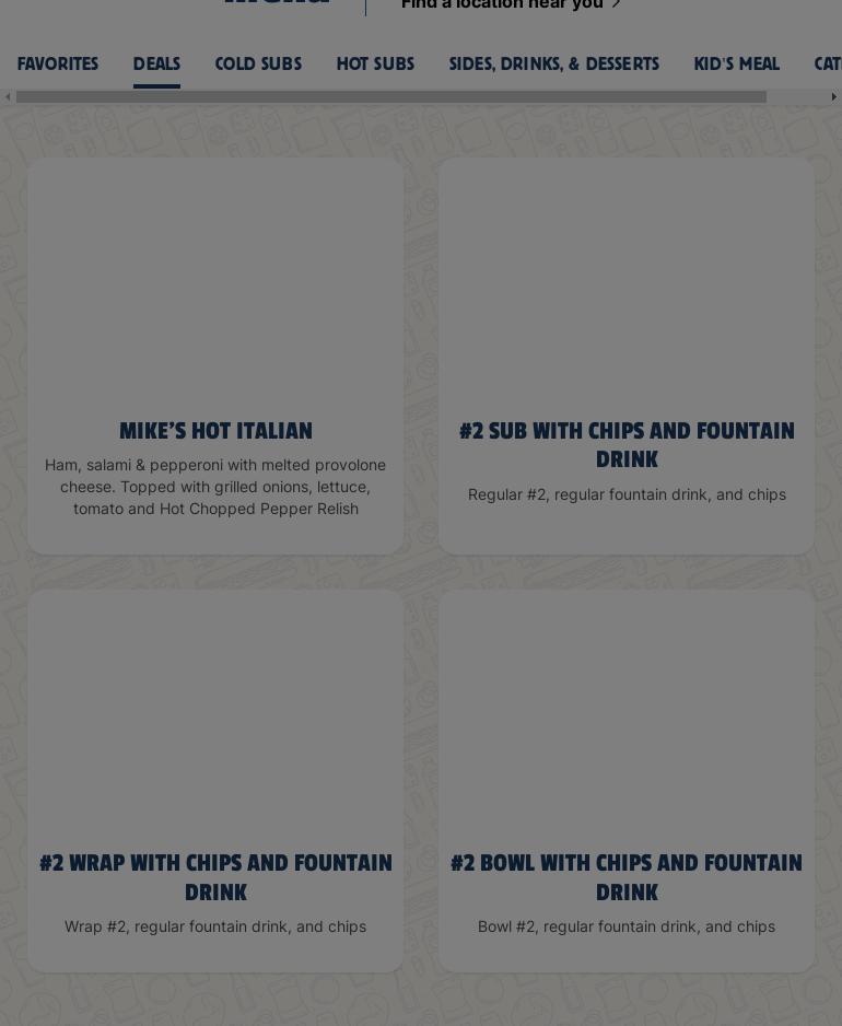 Jersey Mike's Subs Menu