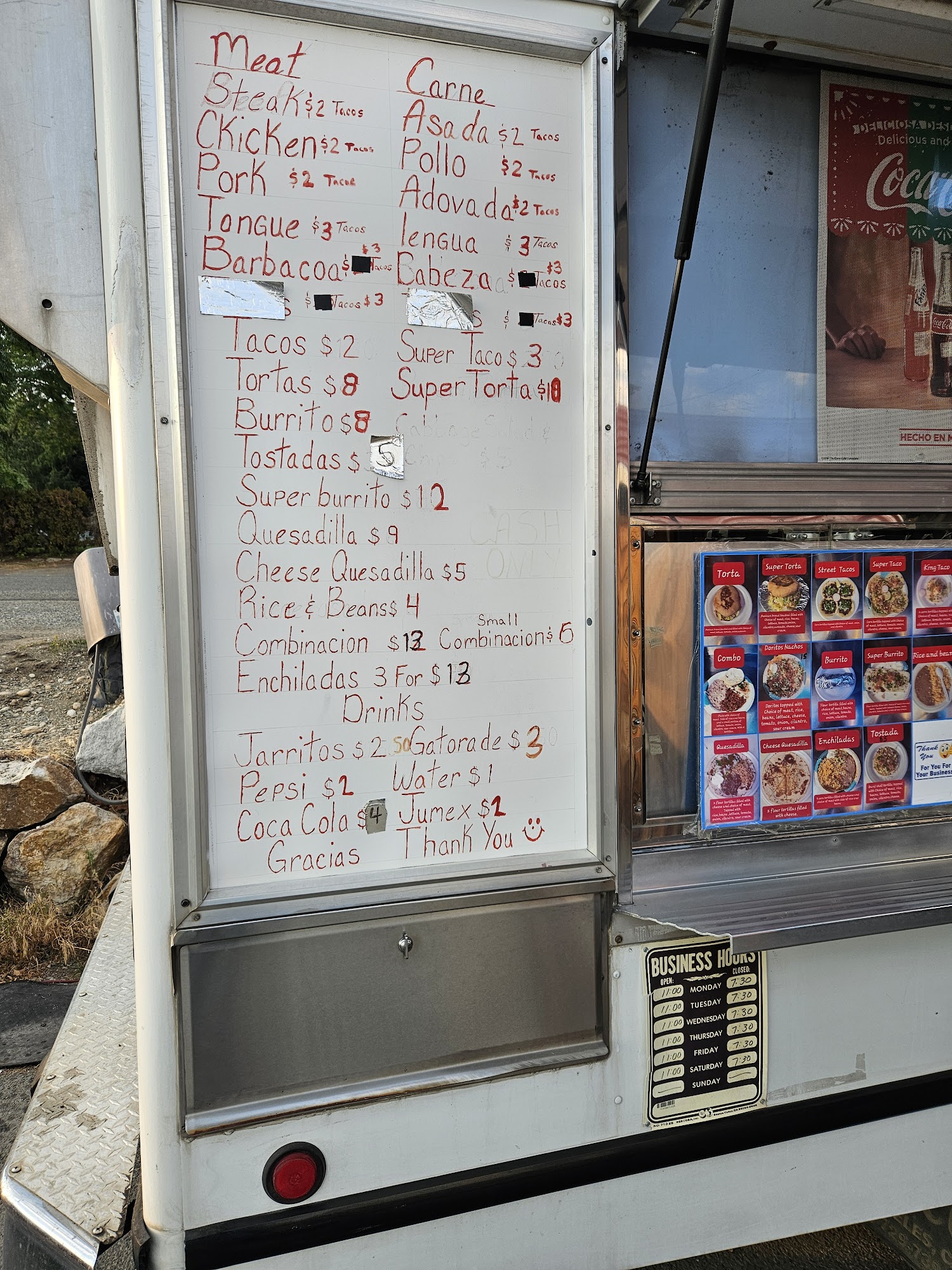 Ximena Mexican Food Menu