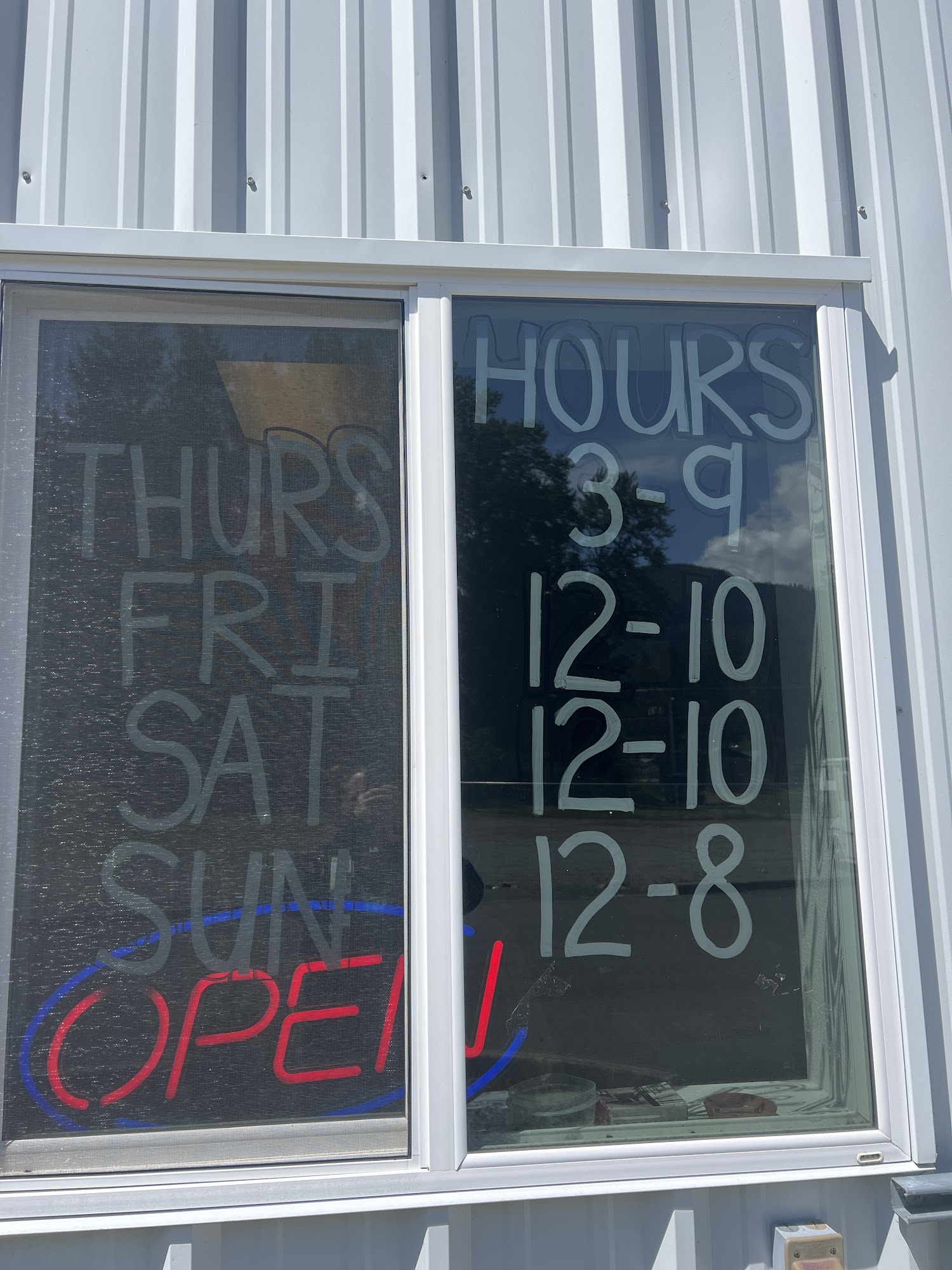 Longmire Springs Brewing Menu