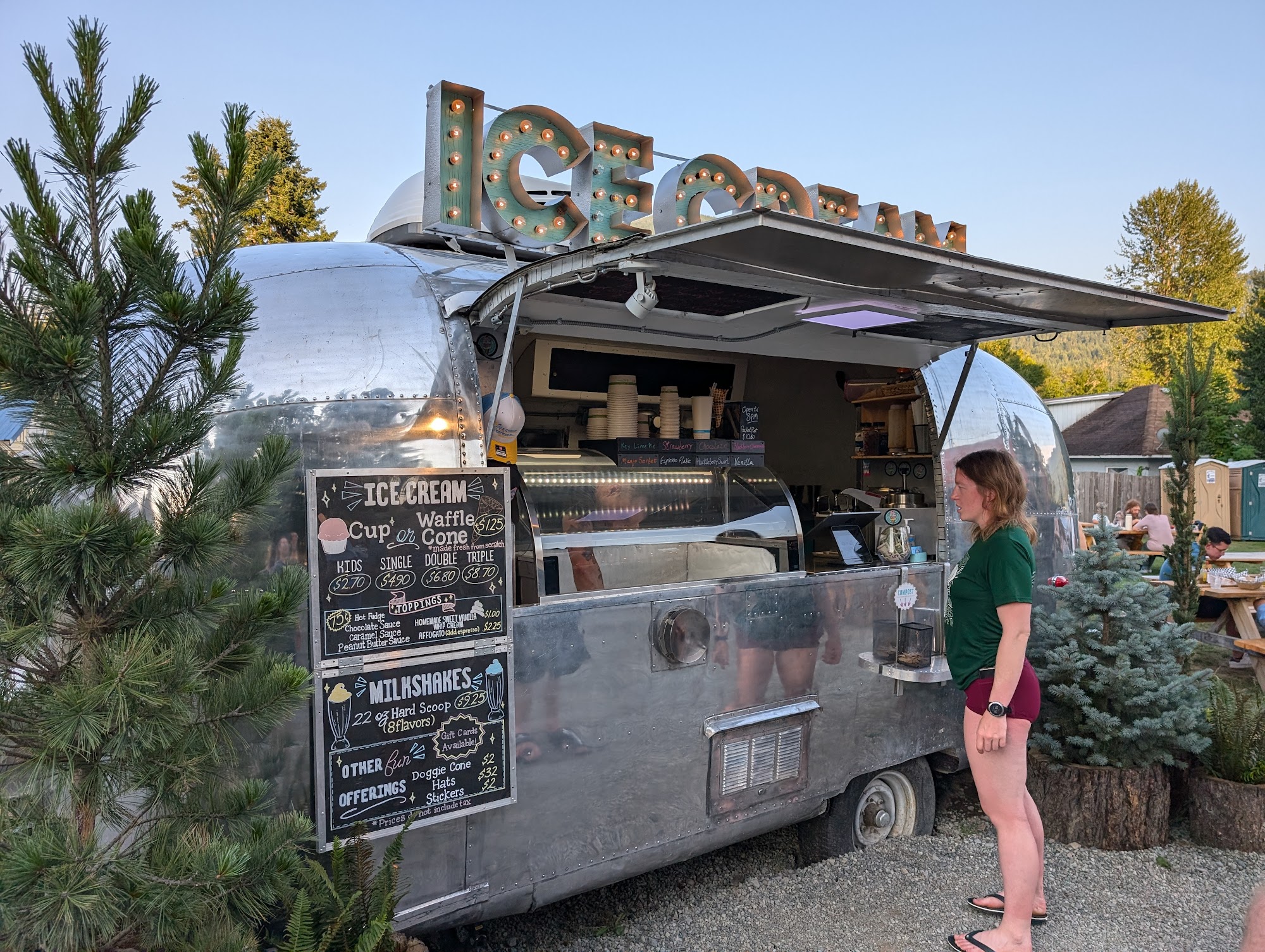 The Ice Cream Airstream Menu