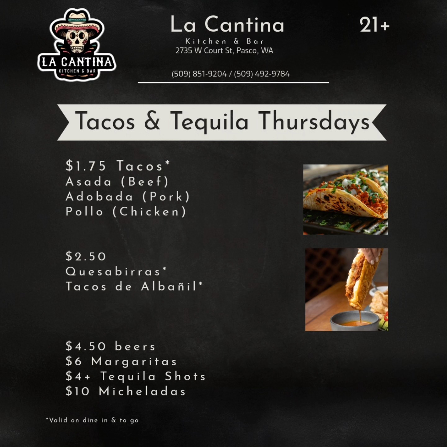 La Cantina Kitchen & Bar Menu