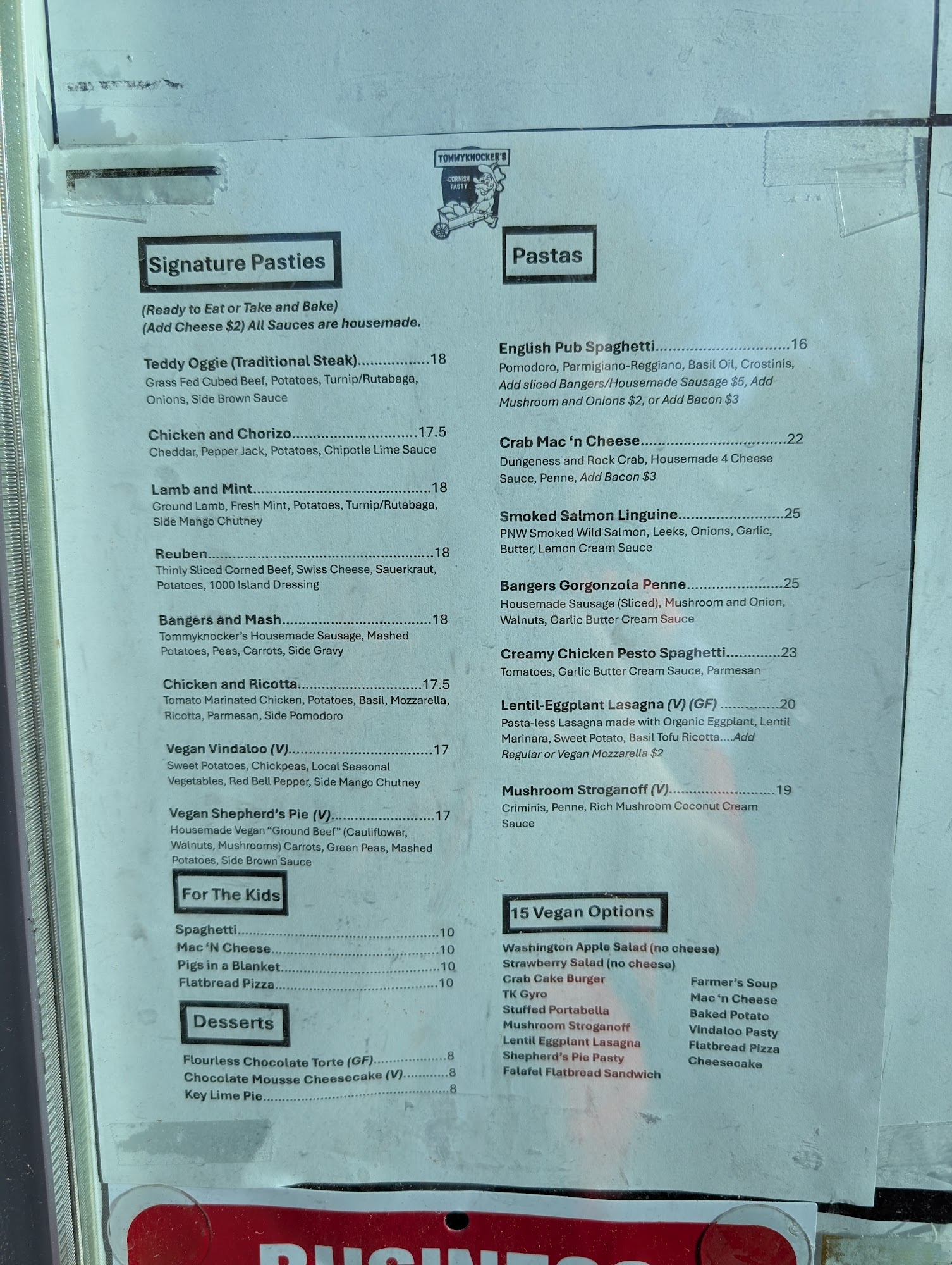 Tommyknocker's Cornish Pasty Port Townsend