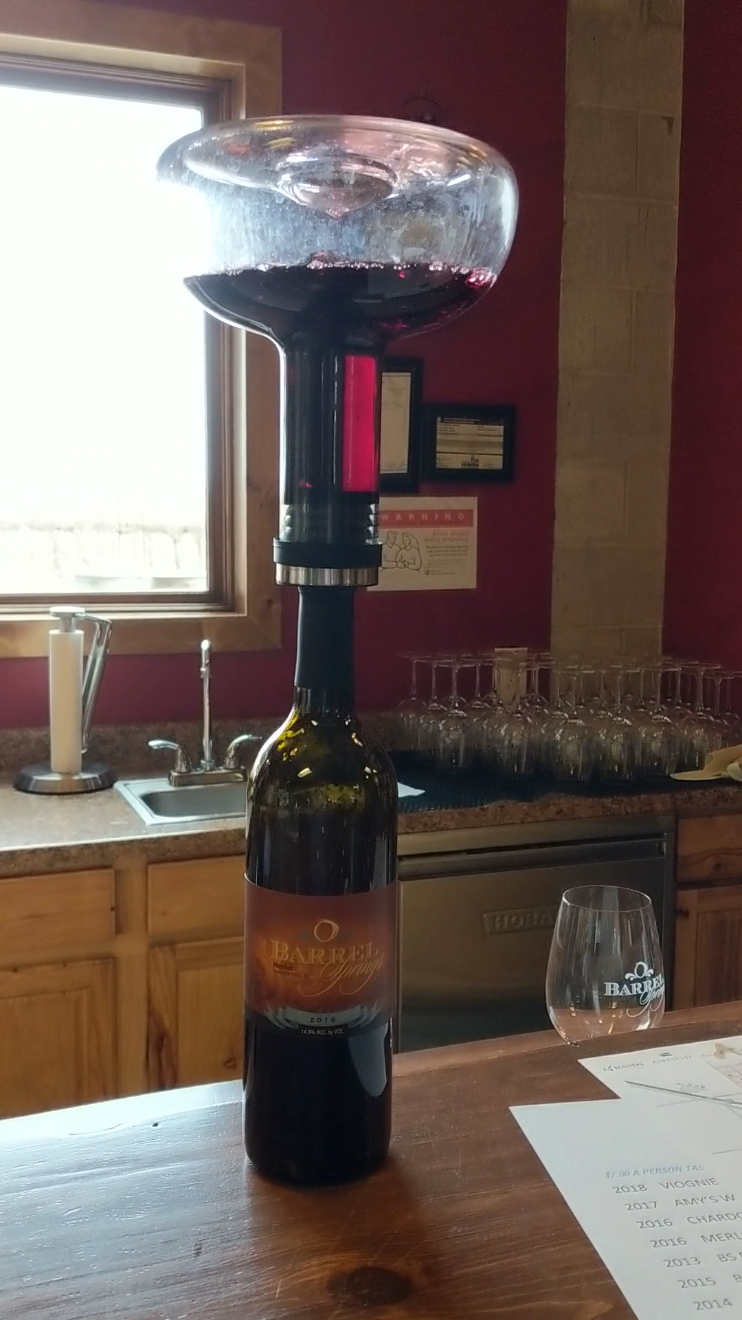 Barrel Springs Winery Menu