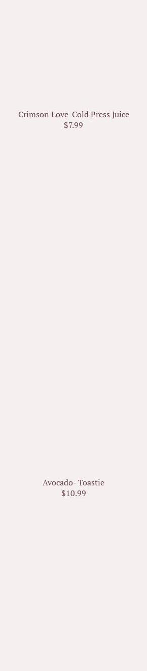 Larissa's Apron Menu