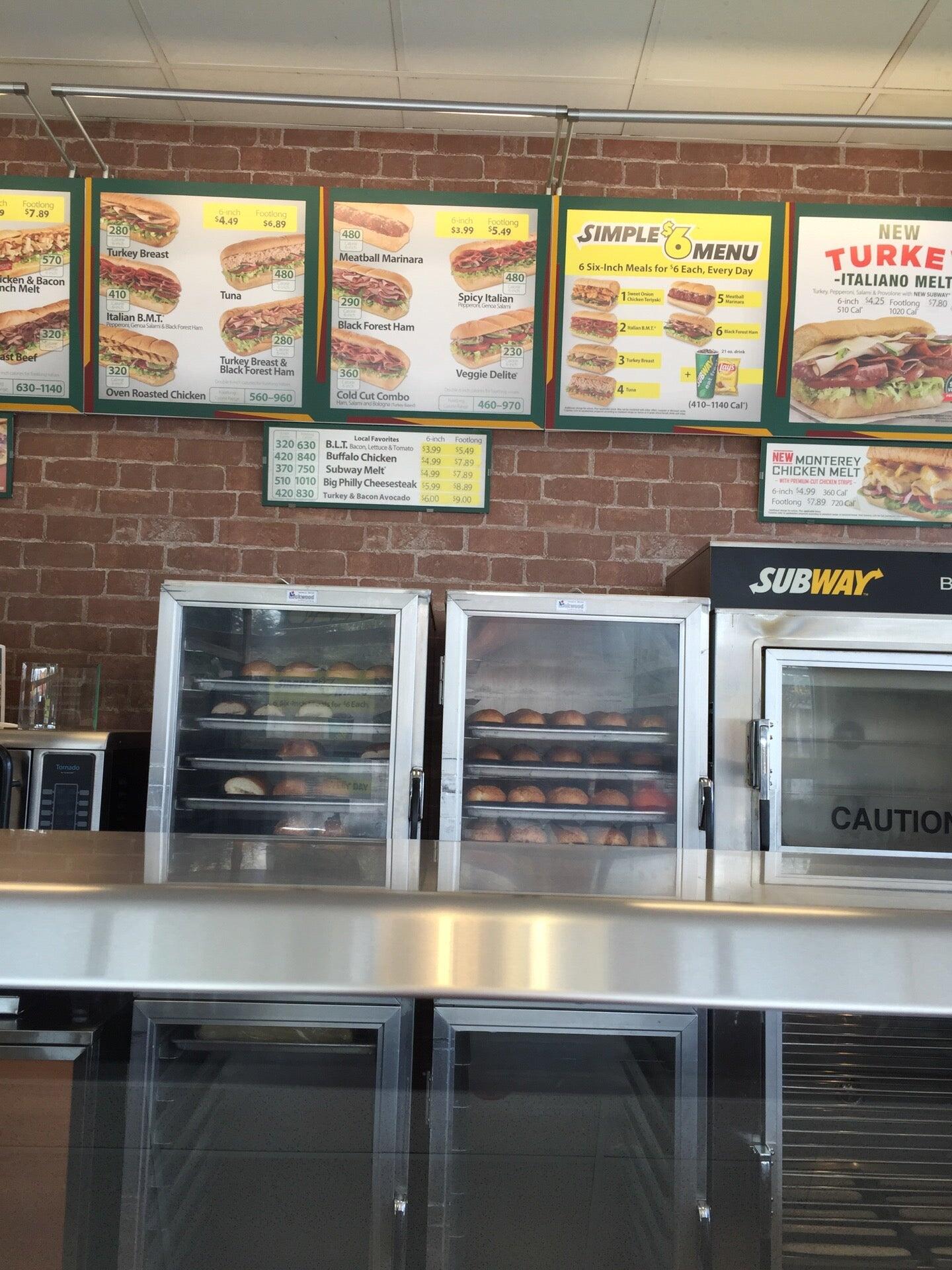 Subway Menu