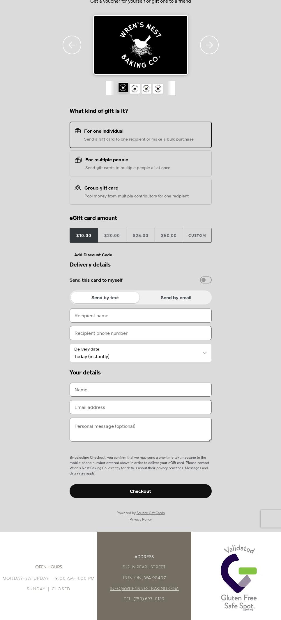 Wren's Nest Baking Co. Menu