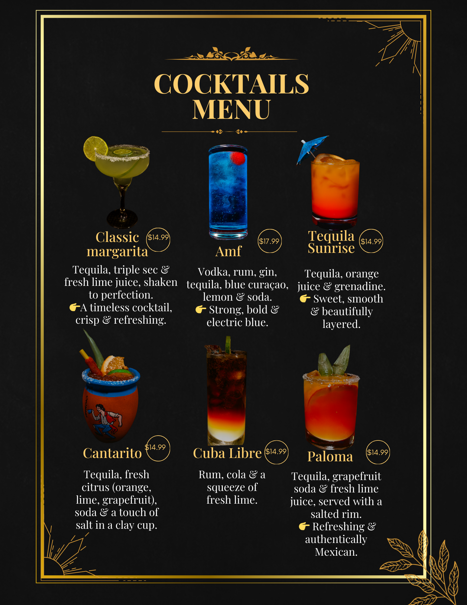 Welcome Restaurant Menu