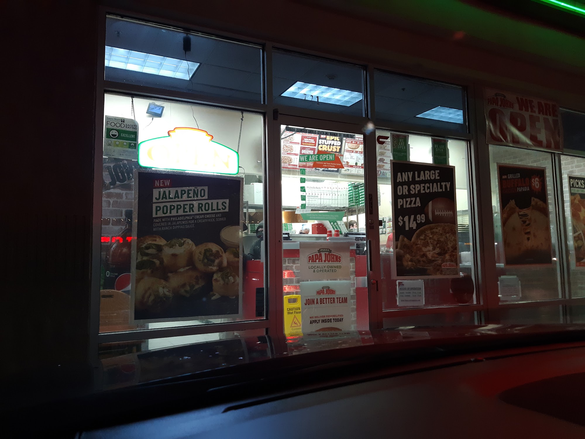 Papa Johns Pizza Menu