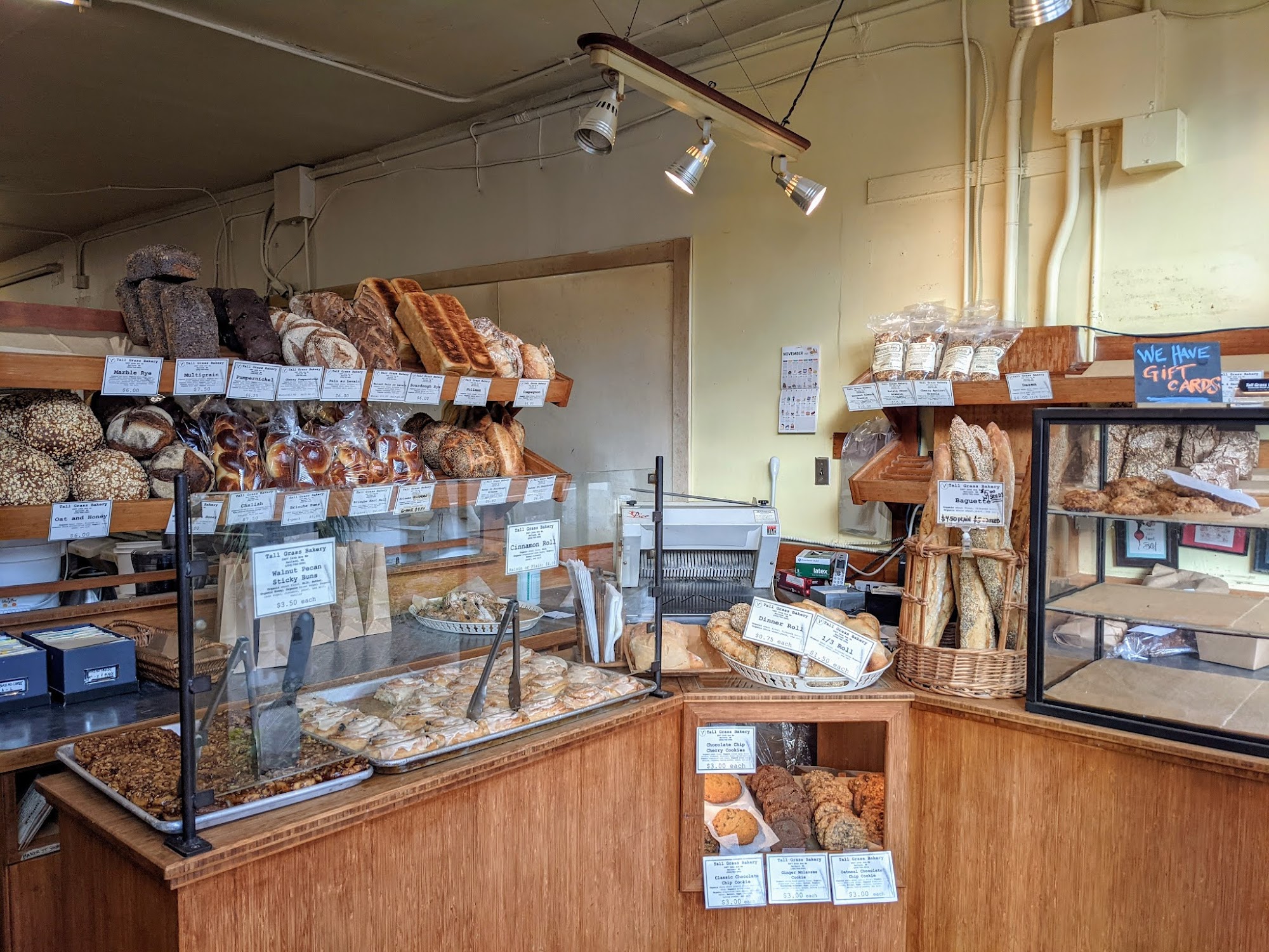 Tall Grass Bakery Menu