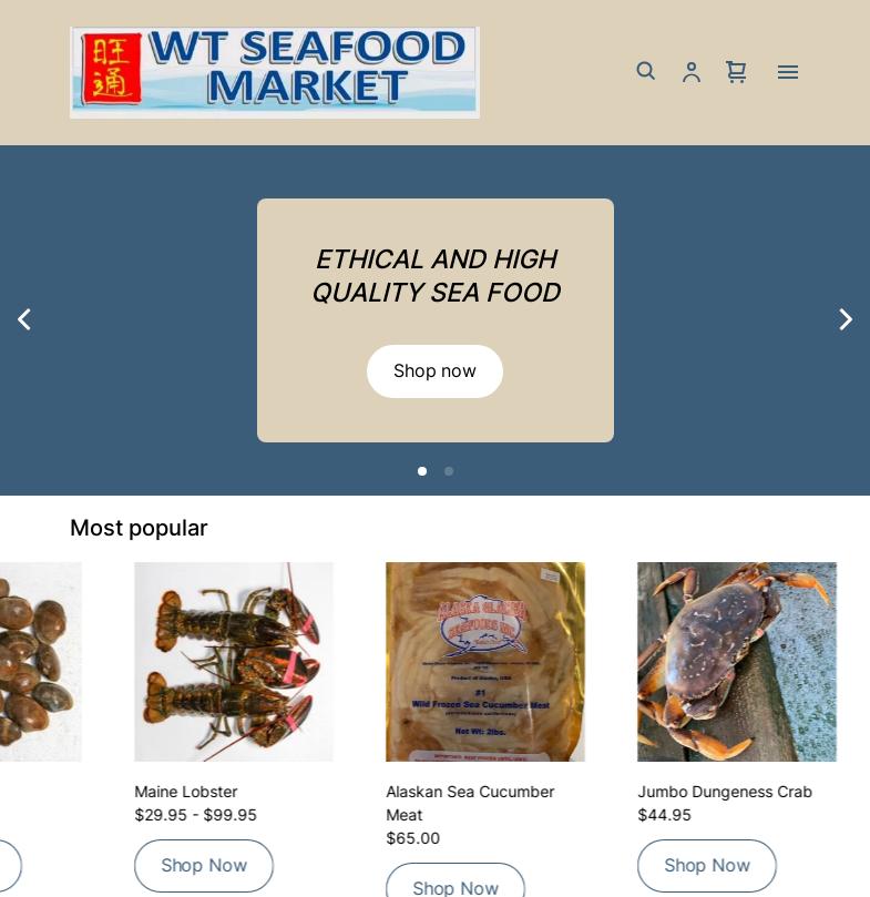 Wong Tung Seafood Menu