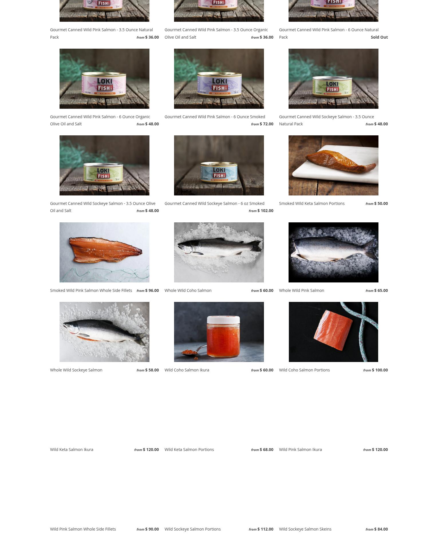 Loki Fish Company Menu