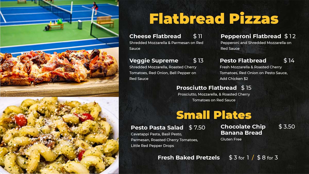 Center Court Cafe Menu