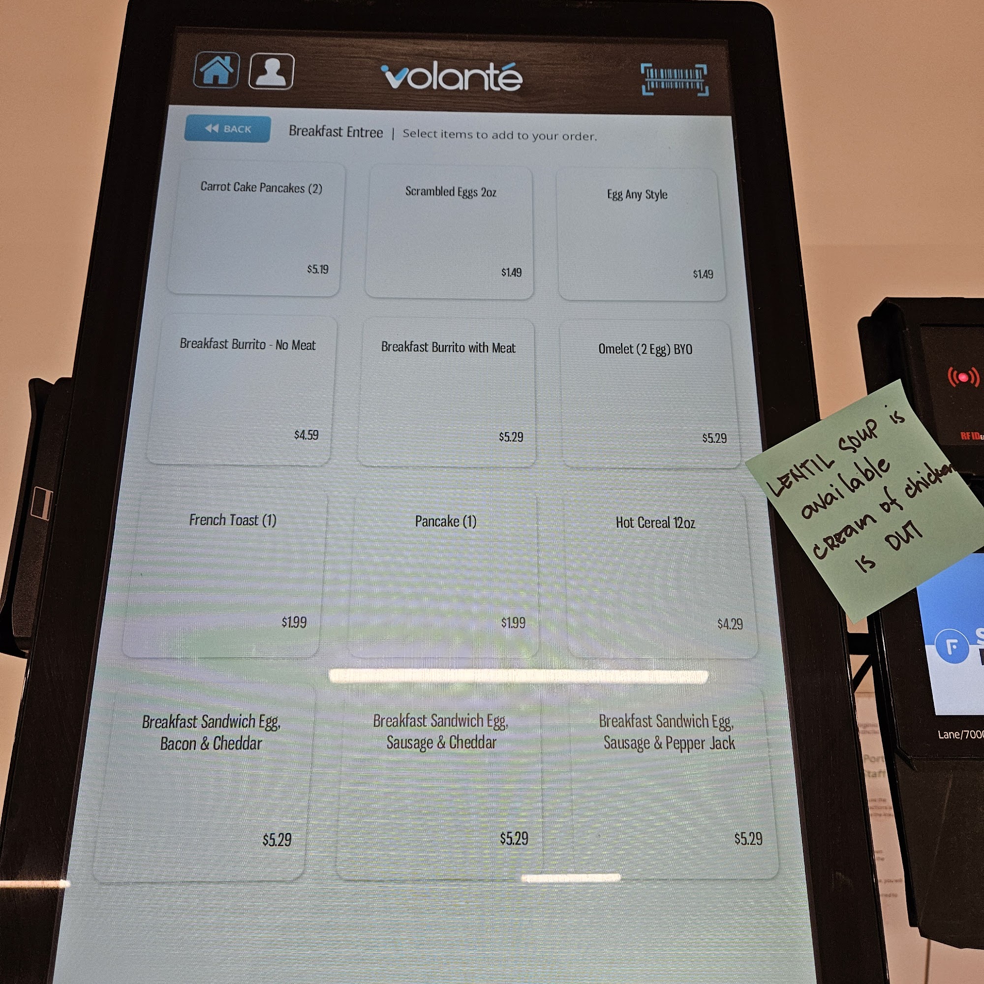 Four Seasons Cafe Menu