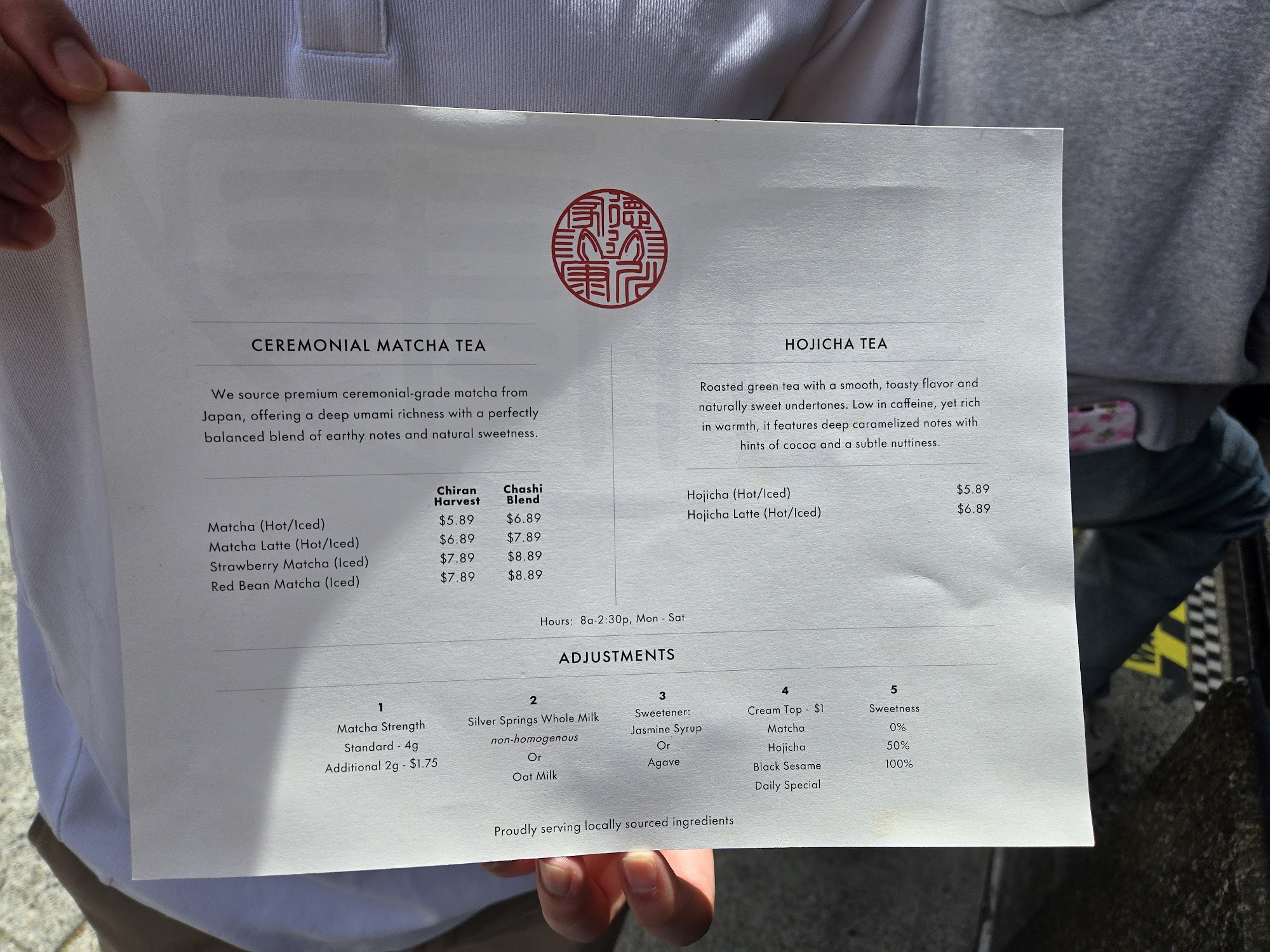 Taz Matcha & Bar Menu